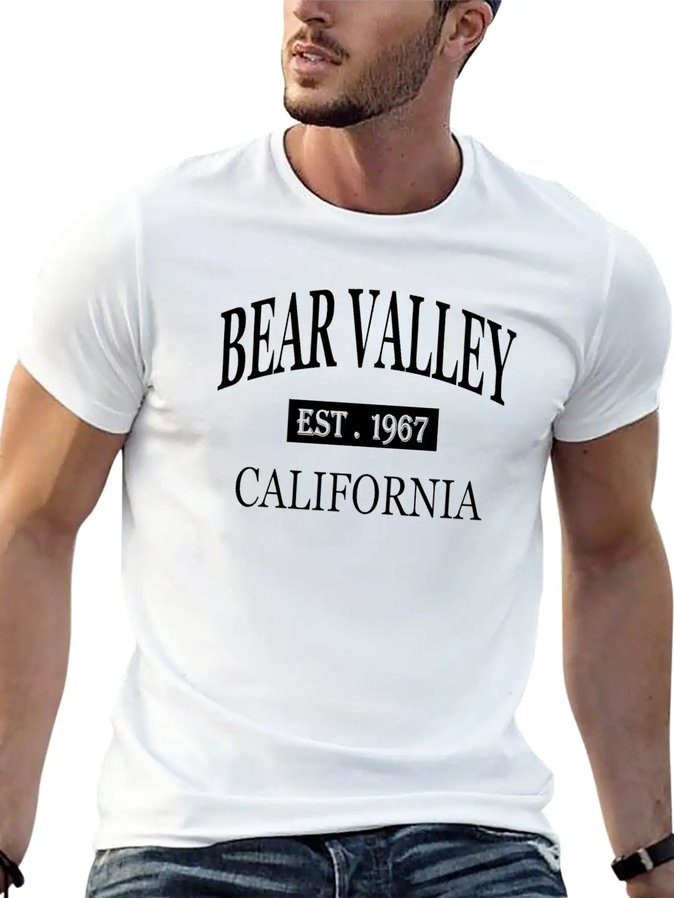 BEAR VALLEY CALIFORNIA Basic Graphic T-Shirt – Daily Comfort In Soft Cotton