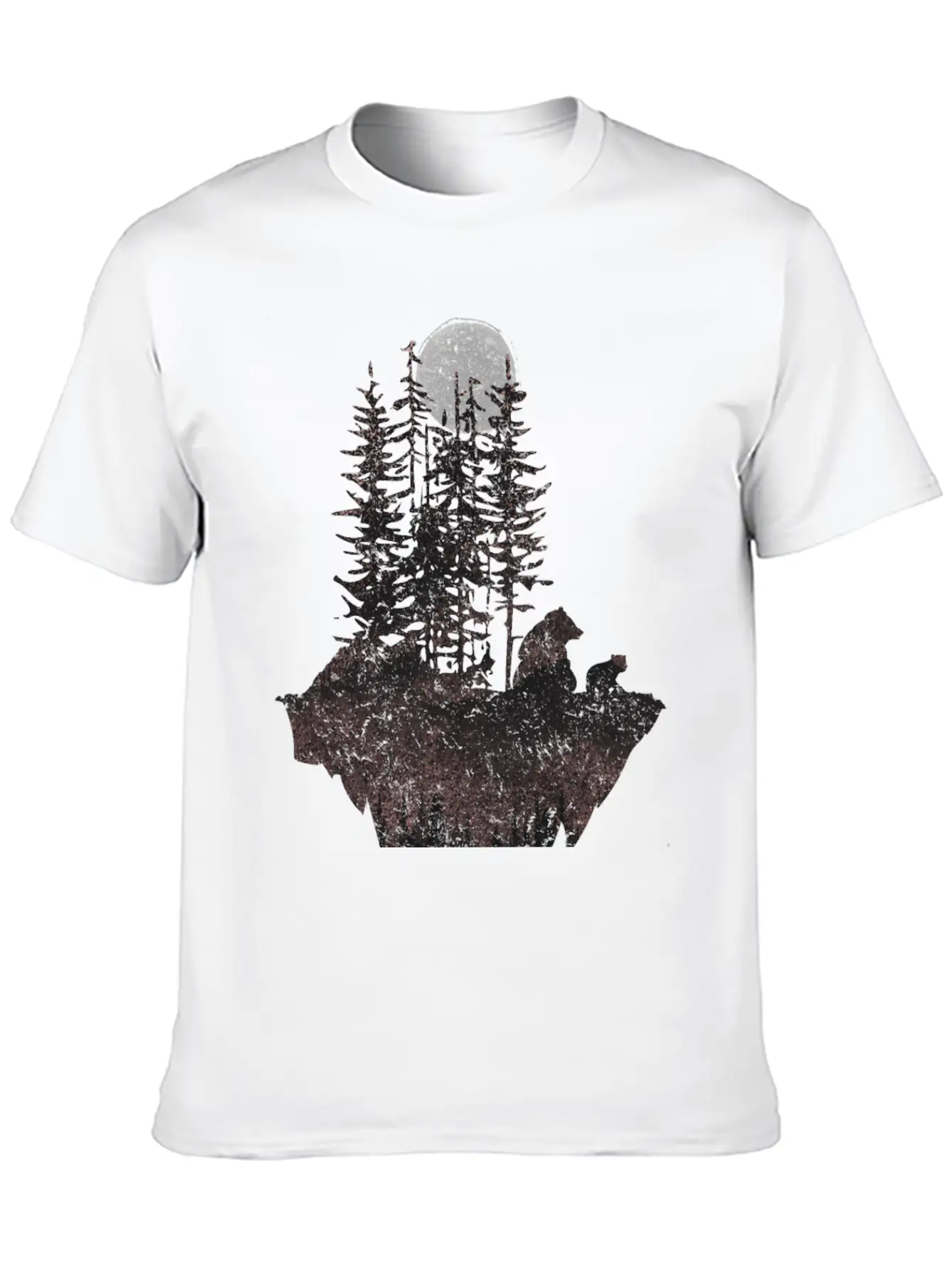 Bears And Moon Stylish Everyday T-Shirt – Unisex Basic Cotton Tee