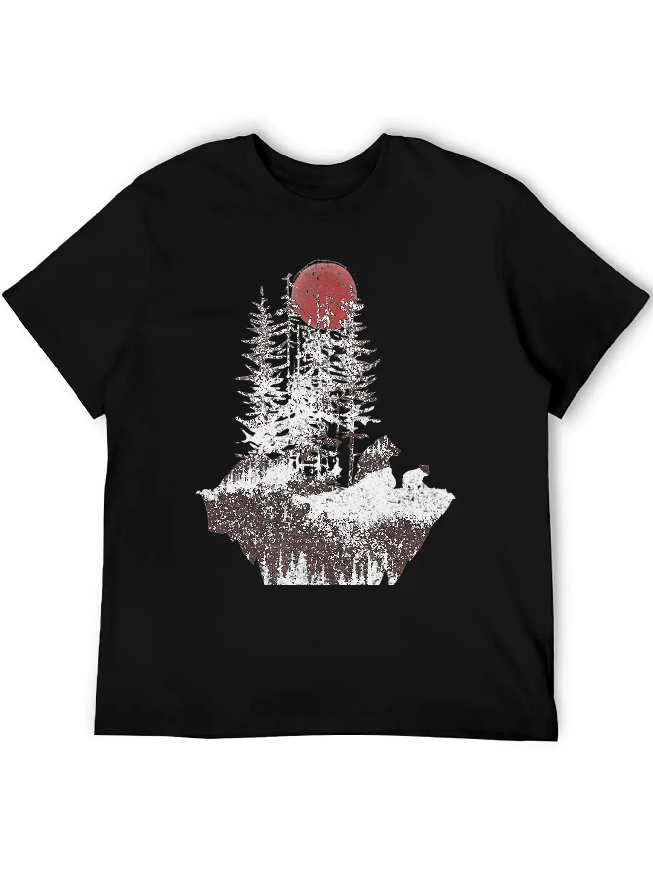 Bears And Moon Unisex Short Sleeve Soft Cotton T-Shirt – Casual Everyday Wear