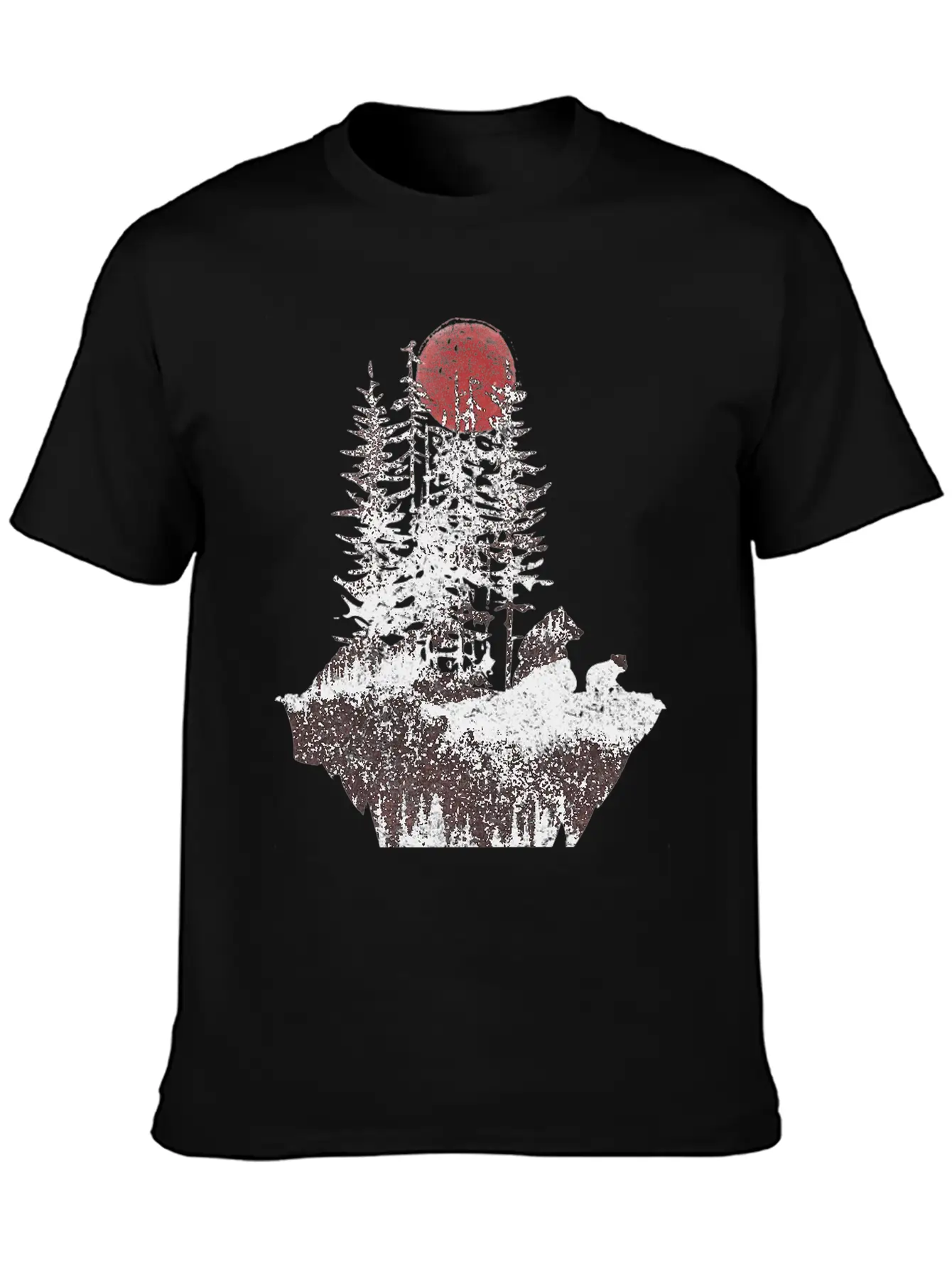 Bears And Moon Unisex Short Sleeve Soft Cotton T-Shirt – Casual Everyday Wear