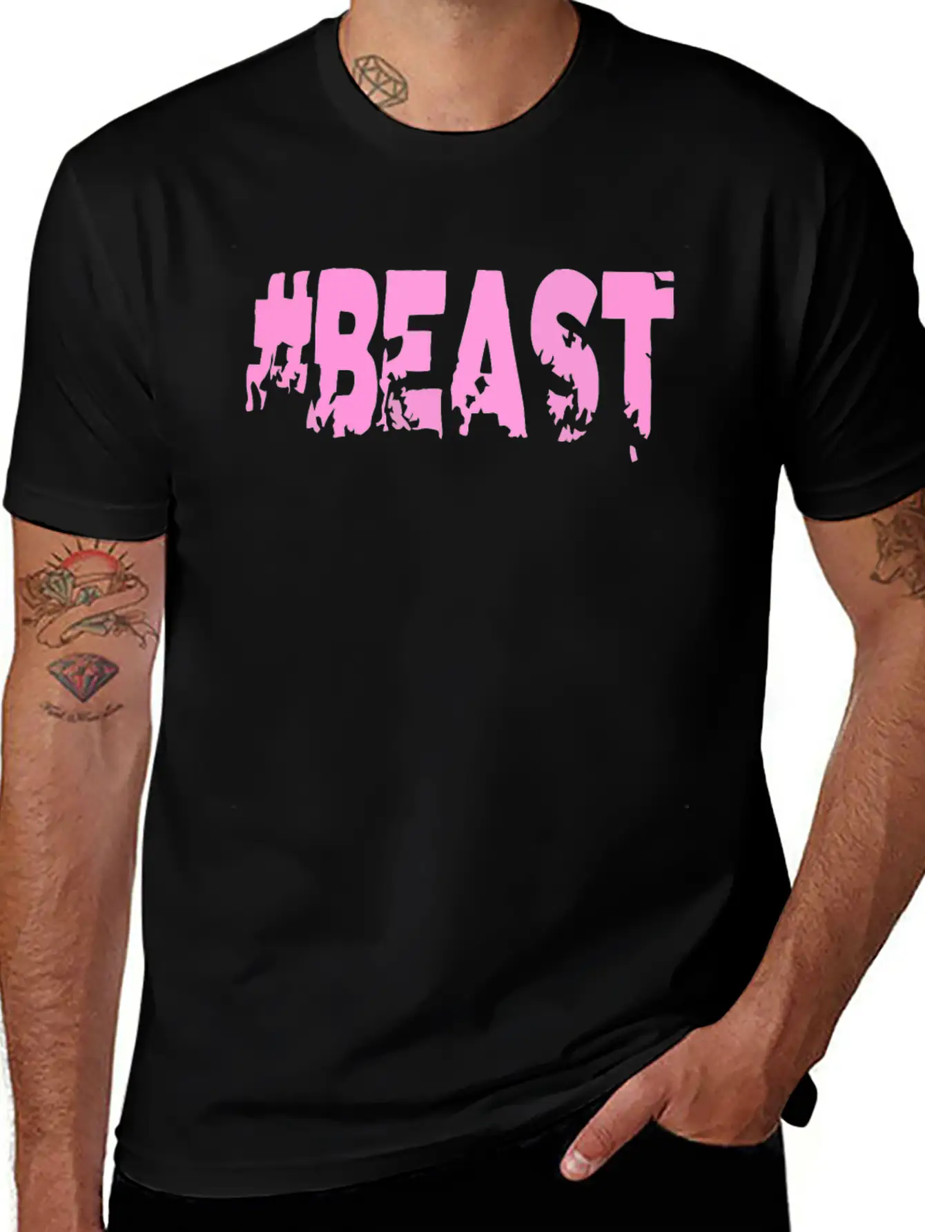 Beast | Workout Unisex Short Sleeve Soft Cotton T-Shirt – Casual Everyday Wear