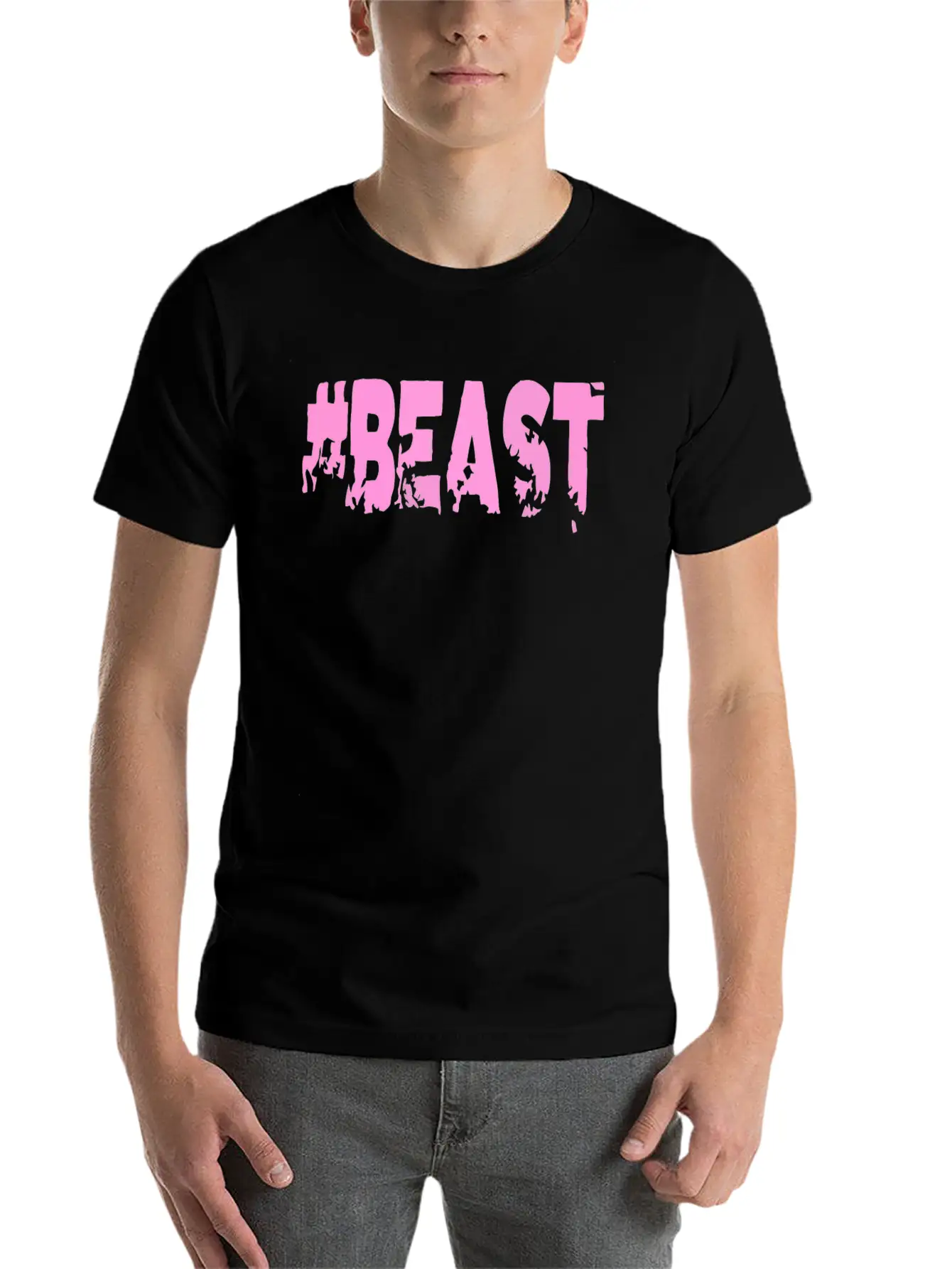 Beast | Workout Unisex Short Sleeve Soft Cotton T-Shirt – Casual Everyday Wear