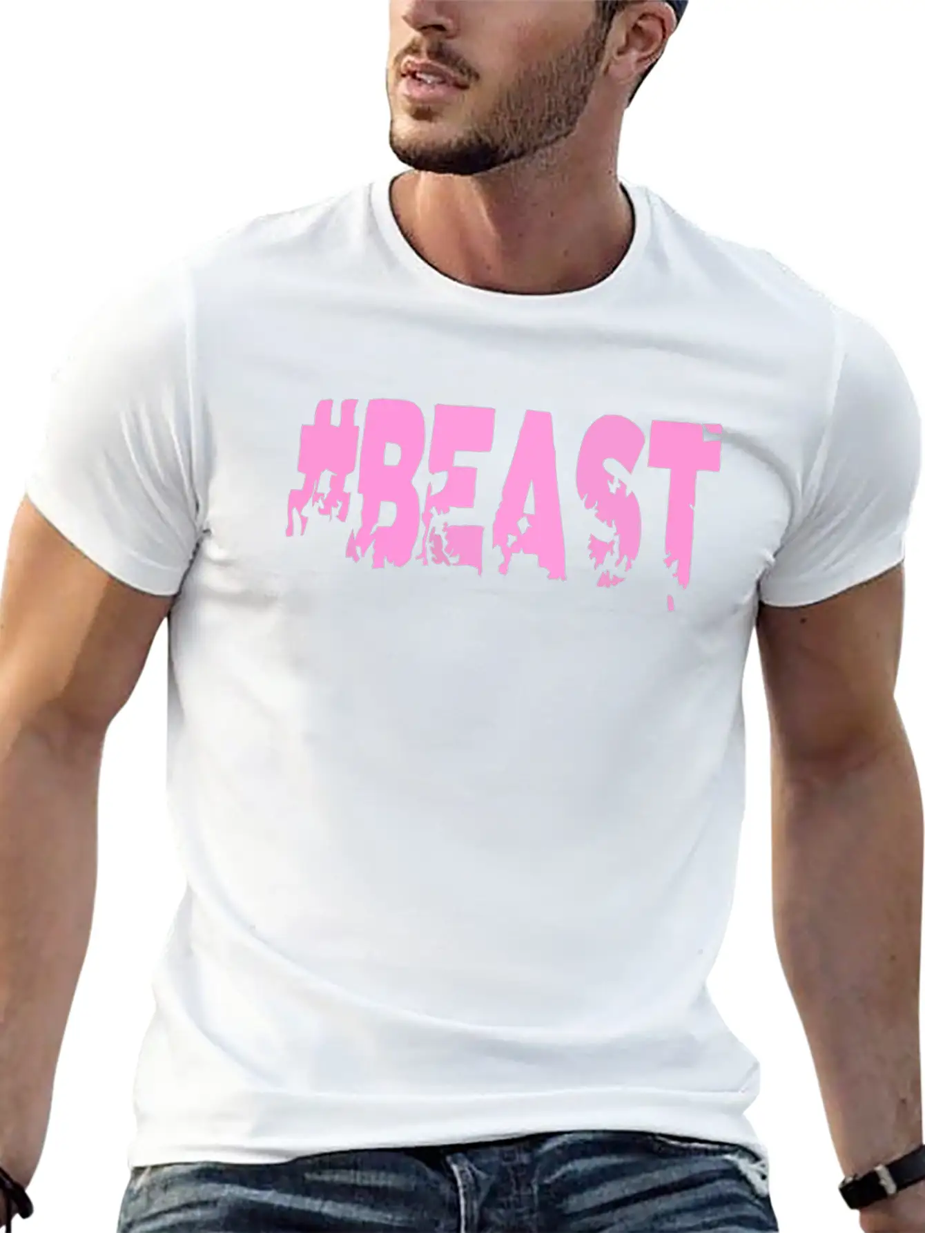 Beast | Workout Unisex Short Sleeve Soft Cotton T-Shirt – Casual Everyday Wear