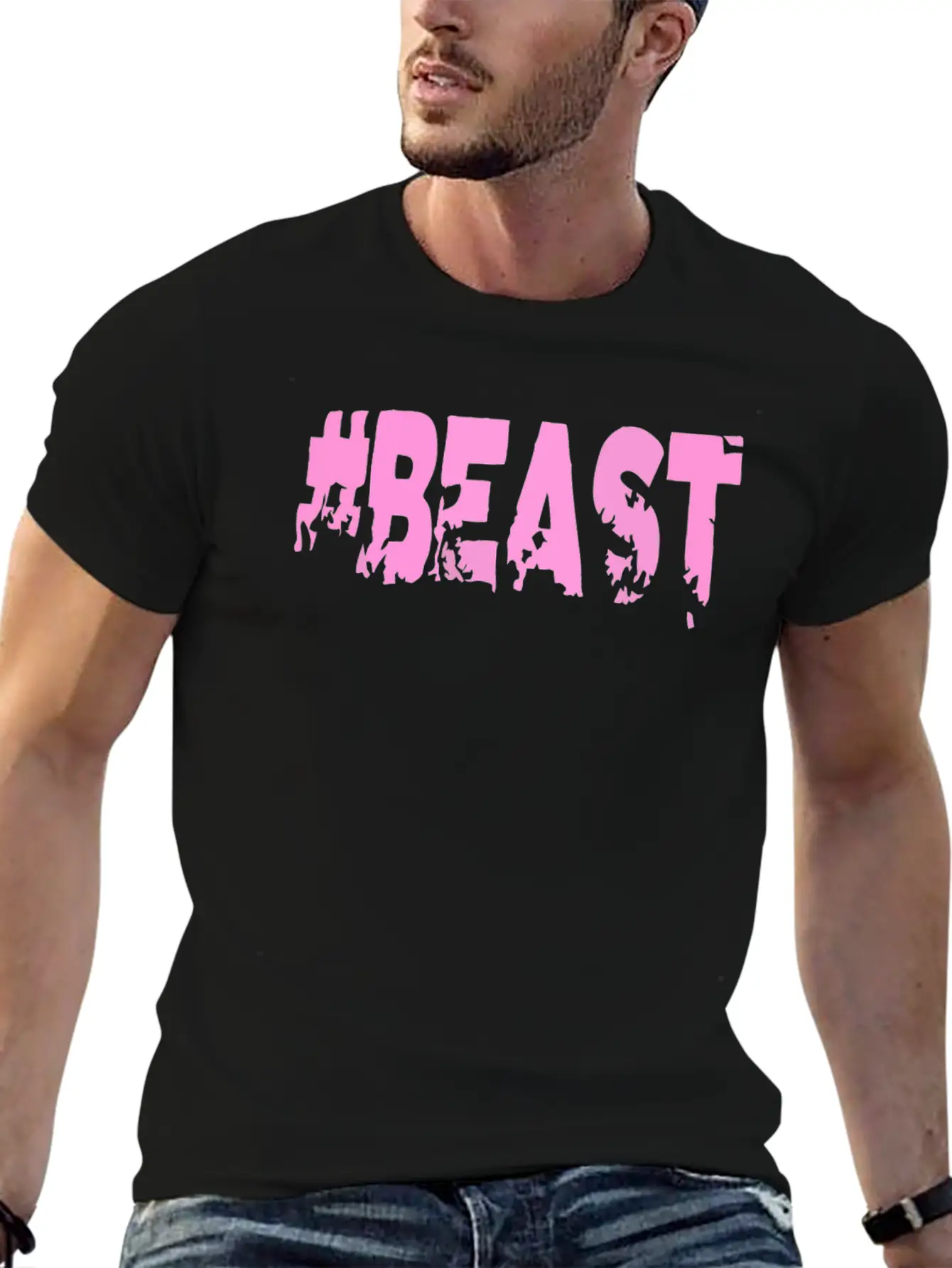 Beast | Workout Unisex Short Sleeve Soft Cotton T-Shirt – Casual Everyday Wear