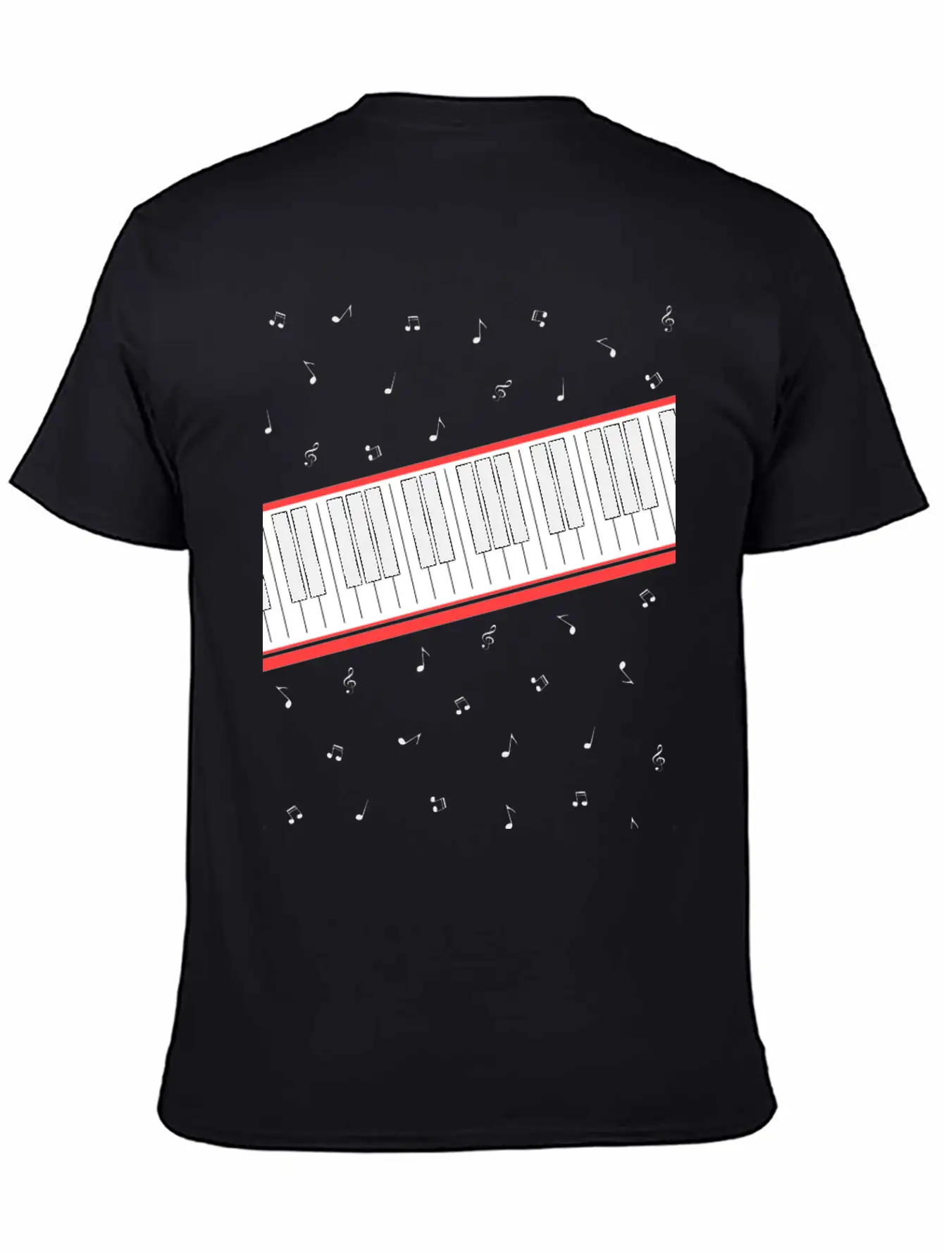 Beat It - Keyboard And Notes Timeless Short Sleeve Tee – Comfy And Minimalist Design