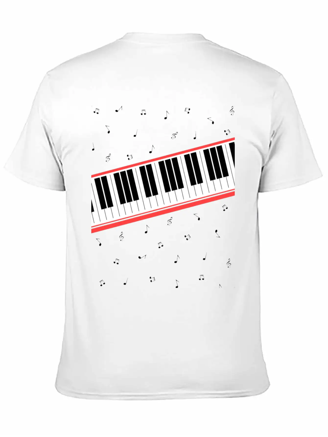 Beat It - Keyboard And Notes Timeless Short Sleeve Tee – Comfy And Minimalist Design