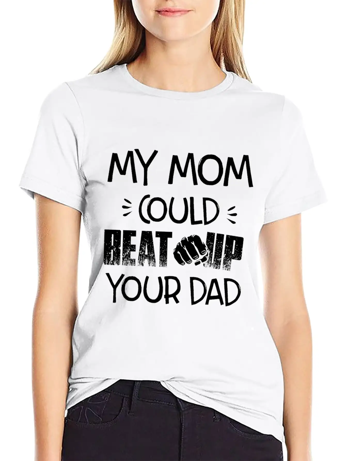 Beat Up Ur Dad Stylish Everyday T-Shirt – Unisex Basic Cotton Tee