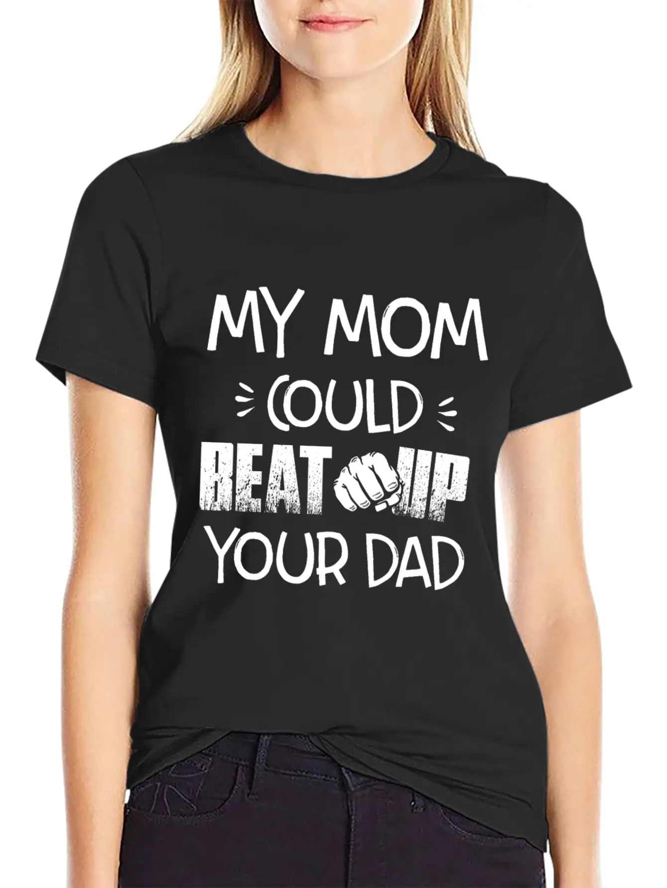 Beat Up Ur Dad Stylish Everyday T-Shirt – Unisex Basic Cotton Tee