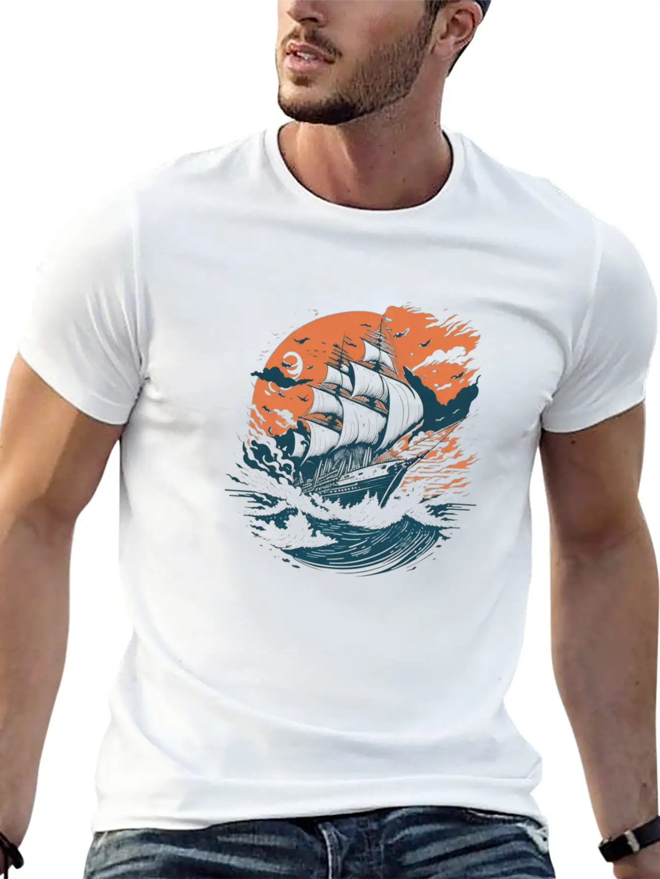 Beautiful Ancient Ship Stylish Everyday T-Shirt – Unisex Basic Cotton Tee