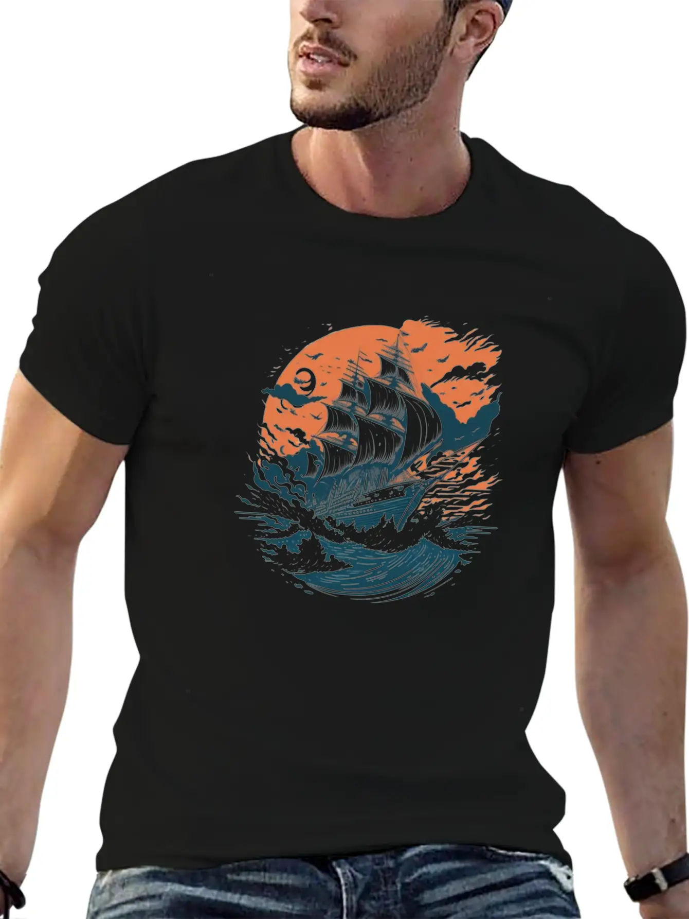 Beautiful Ancient Ship Stylish Everyday T-Shirt – Unisex Basic Cotton Tee