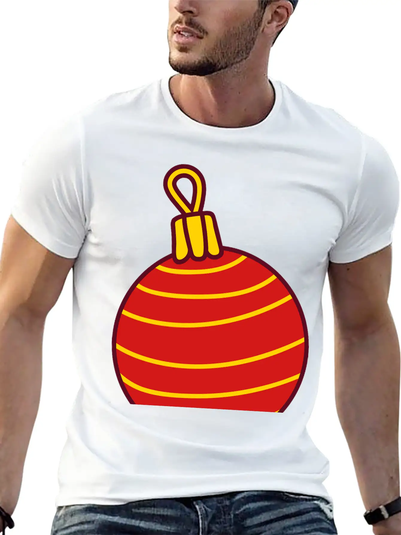 Beautiful Bauble Design Stylish Everyday T-Shirt – Unisex Basic Cotton Tee