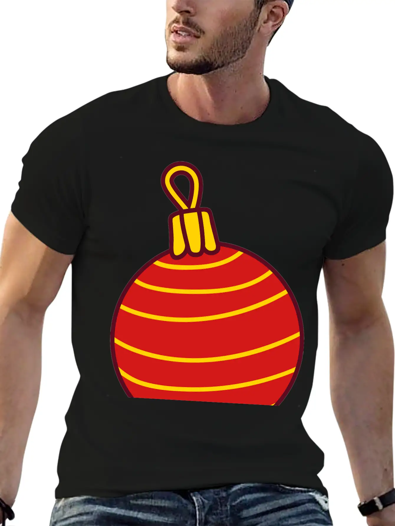 Beautiful Bauble Design Stylish Everyday T-Shirt – Unisex Basic Cotton Tee