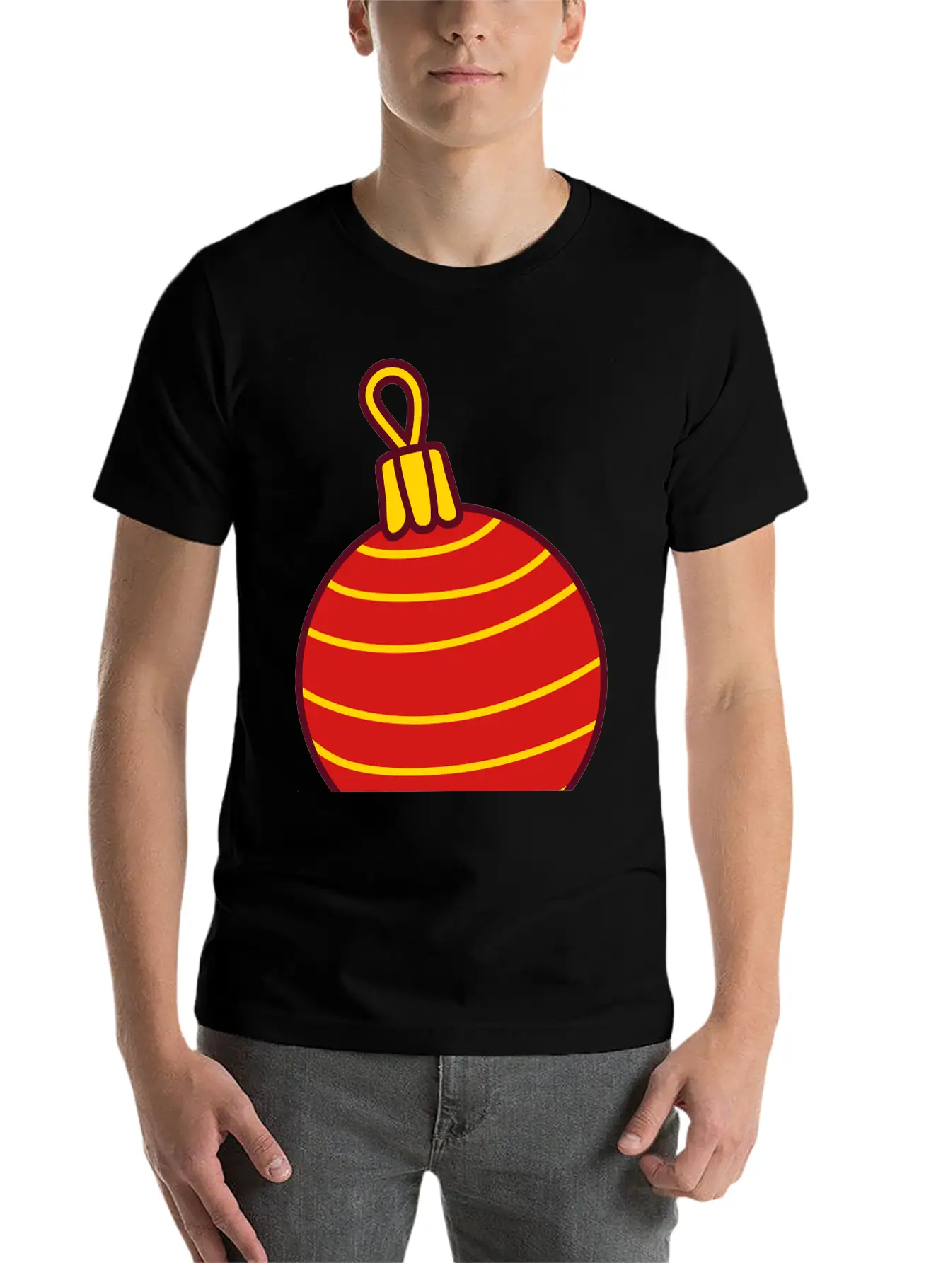 Beautiful Bauble Design Stylish Everyday T-Shirt – Unisex Basic Cotton Tee