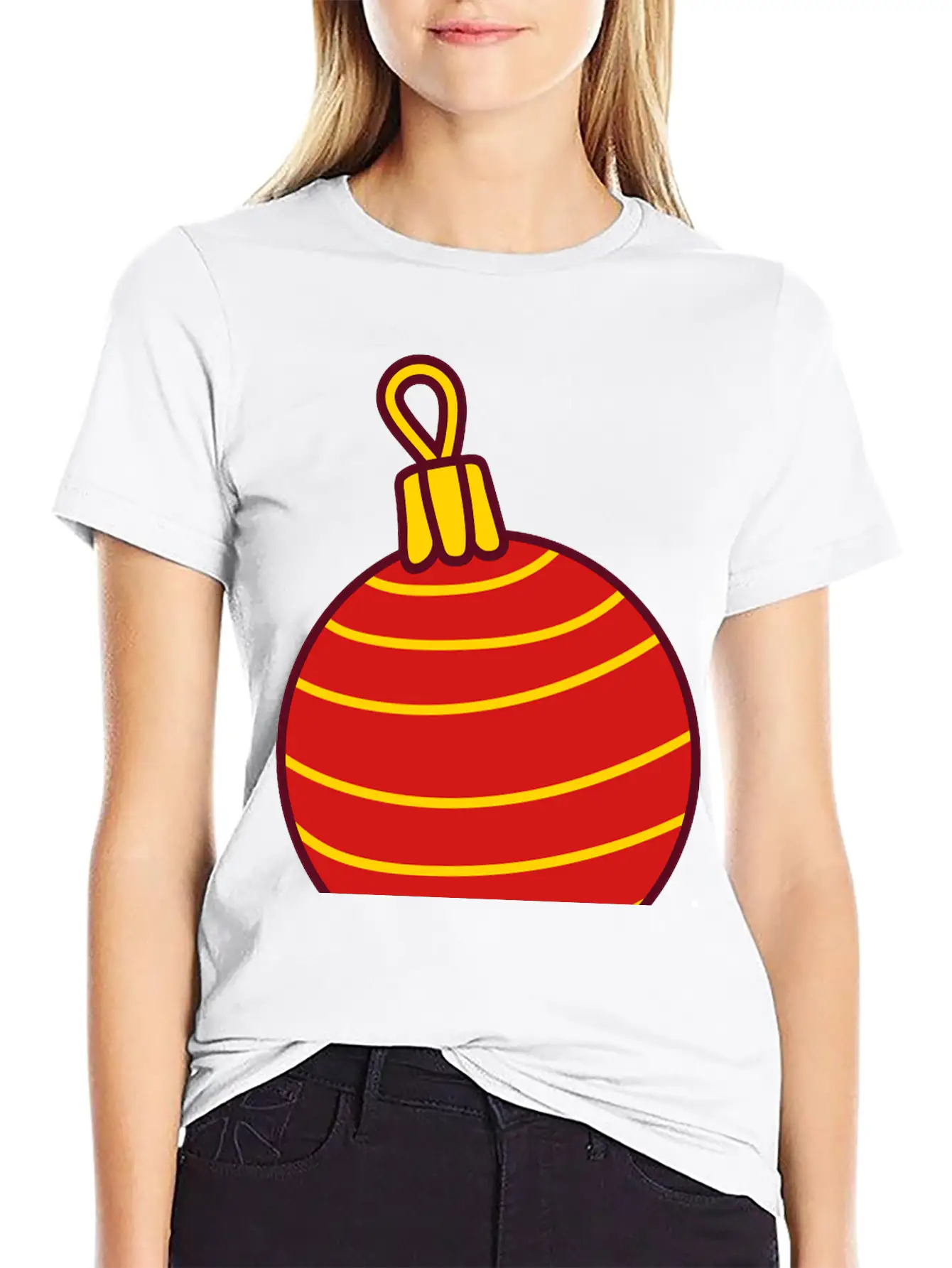 Beautiful Bauble Design Stylish Everyday T-Shirt – Unisex Basic Cotton Tee