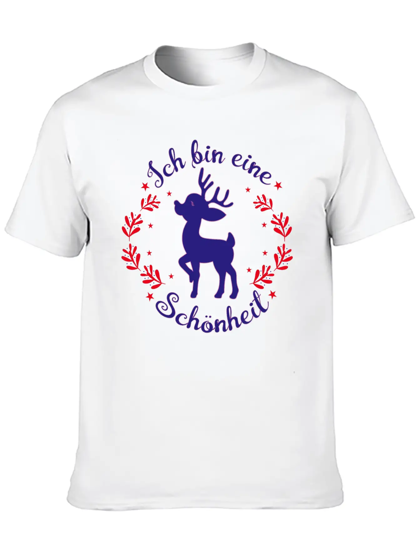 Beautiful Deer As Christmas Beauty Stylish Everyday T-Shirt – Unisex Basic Cotton Tee