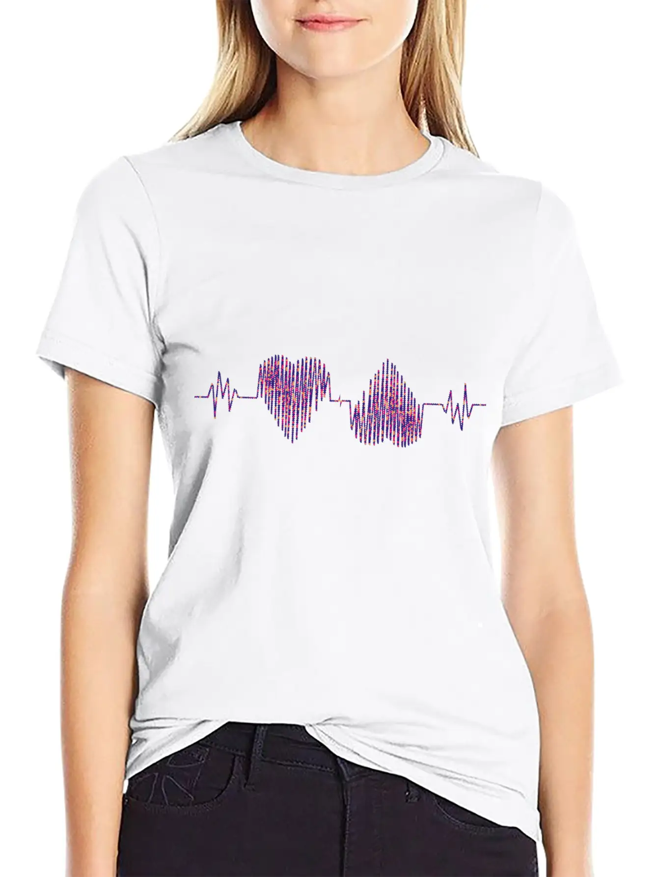 Beautiful Heartbeat Love Heart Design Comfortable Minimalist Graphic Tee – Summer Style Essential