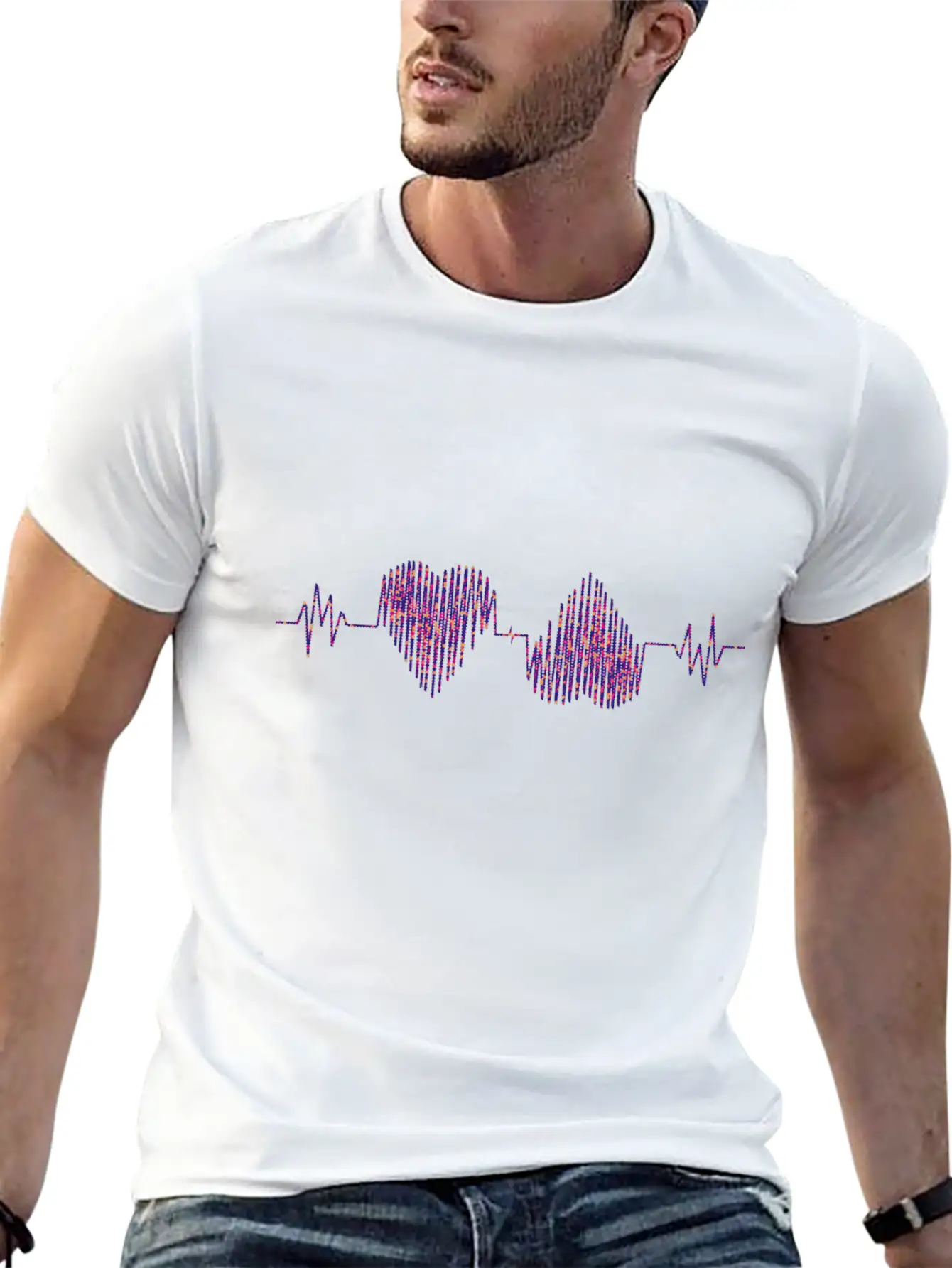 Beautiful Heartbeat Love Heart Design Comfortable Minimalist Graphic Tee – Summer Style Essential