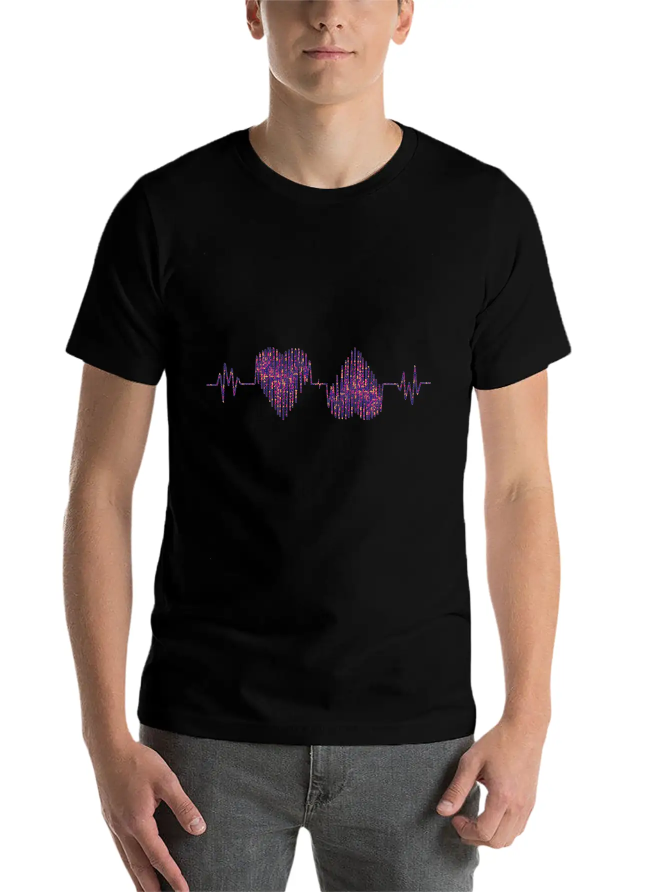 Beautiful Heartbeat Love Heart Design Comfortable Minimalist Graphic Tee – Summer Style Essential