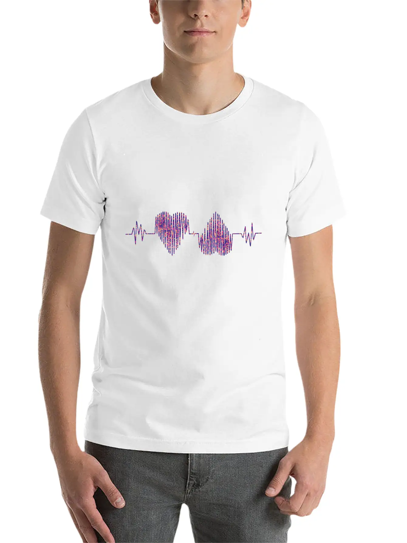 Beautiful Heartbeat Love Heart Design Comfortable Minimalist Graphic Tee – Summer Style Essential
