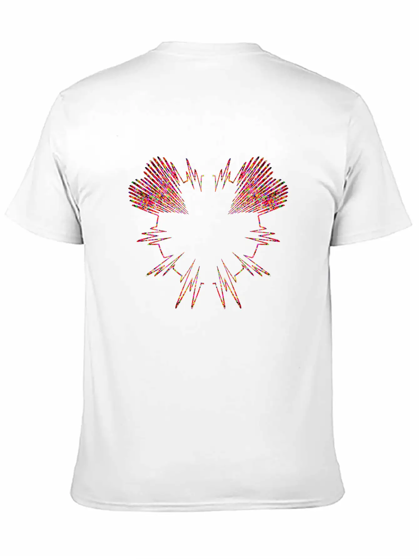 Beautiful Heartbeat Love Heart Design Unisex Short Sleeve Soft Cotton T-Shirt – Casual Everyday Wear
