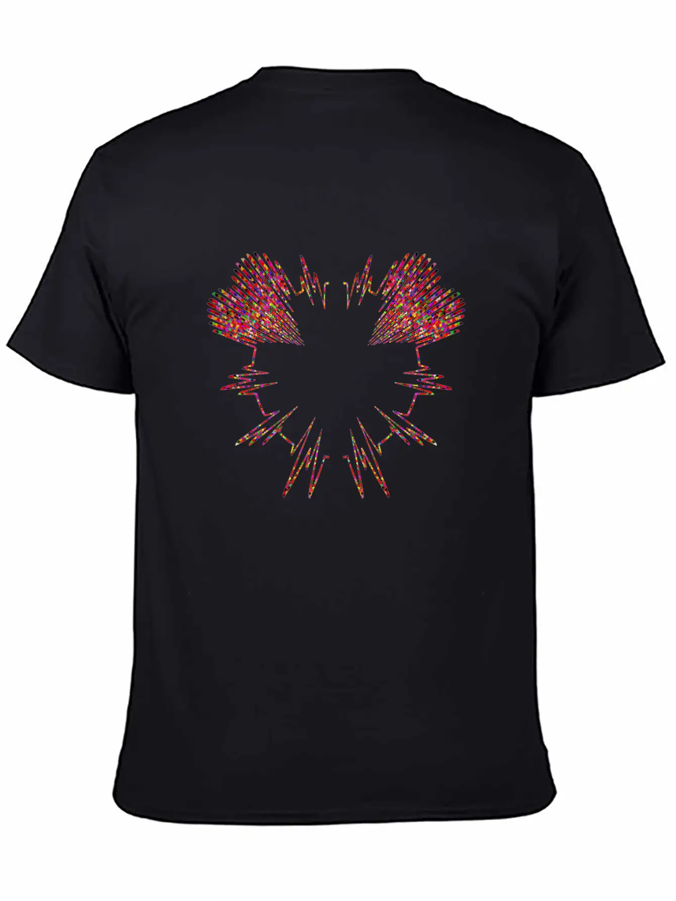 Beautiful Heartbeat Love Heart Design Unisex Short Sleeve Soft Cotton T-Shirt – Casual Everyday Wear