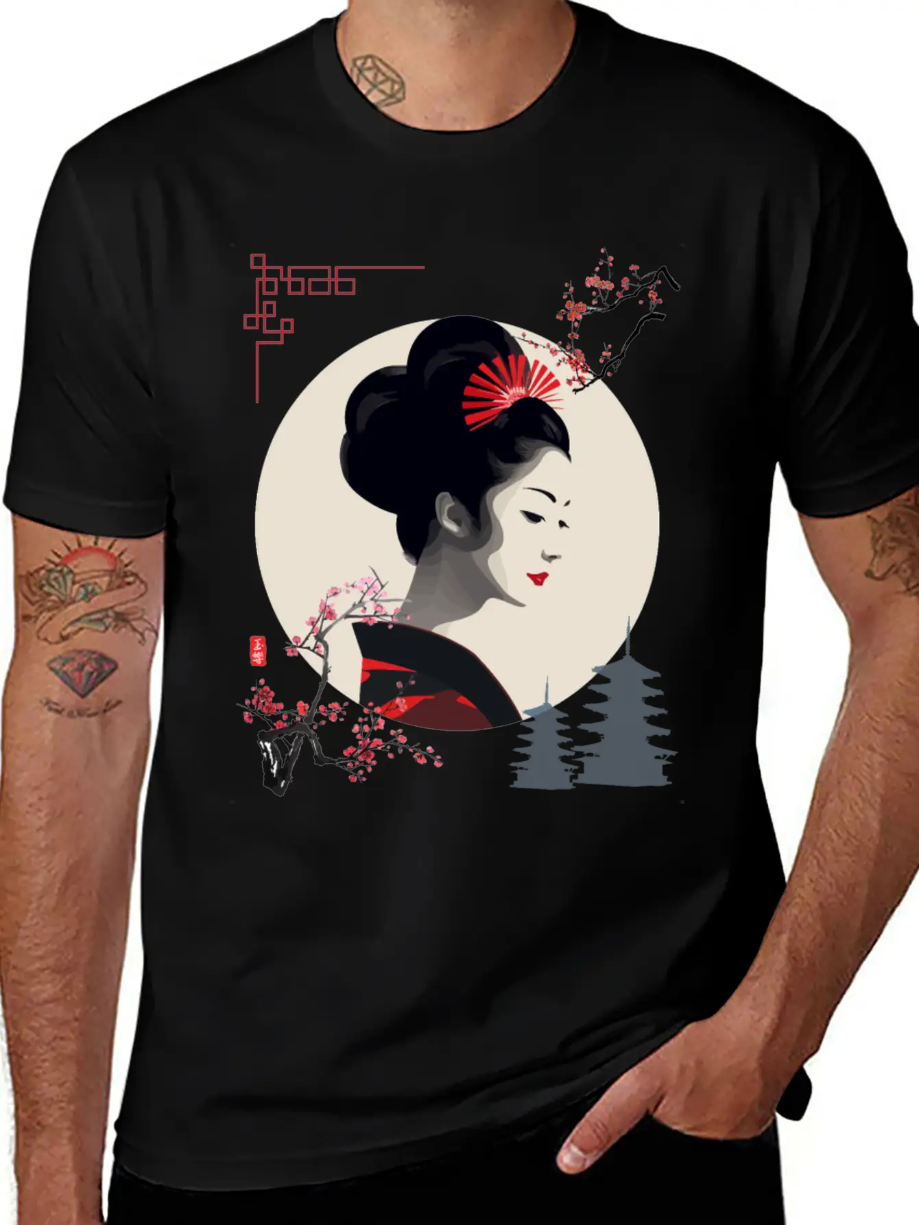Beautiful Japanese Geisha Girl Timeless Short Sleeve Tee – Comfy And Minimalist Design