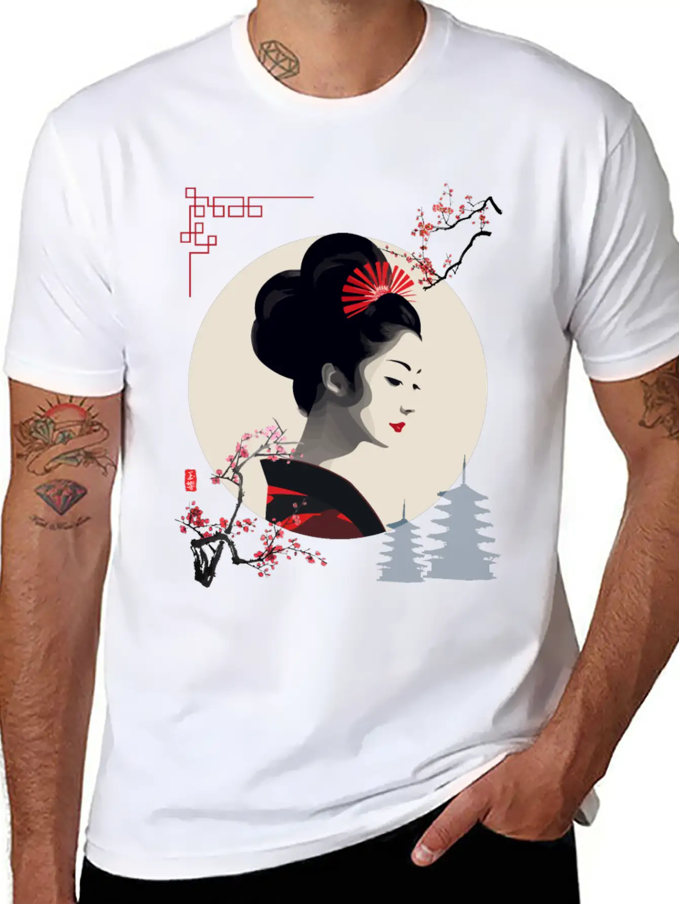 Beautiful Japanese Geisha Girl Timeless Short Sleeve Tee – Comfy And Minimalist Design