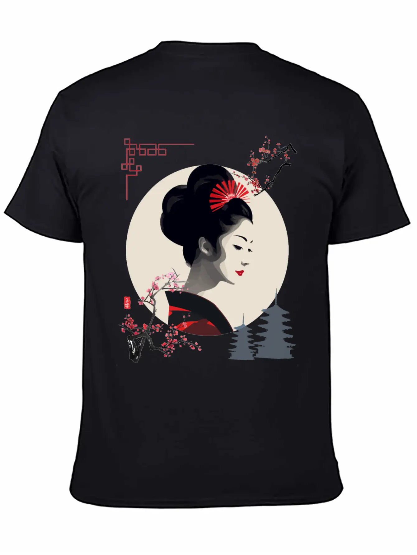 Beautiful Japanese Geisha Girl Timeless Short Sleeve Tee – Comfy And Minimalist Design
