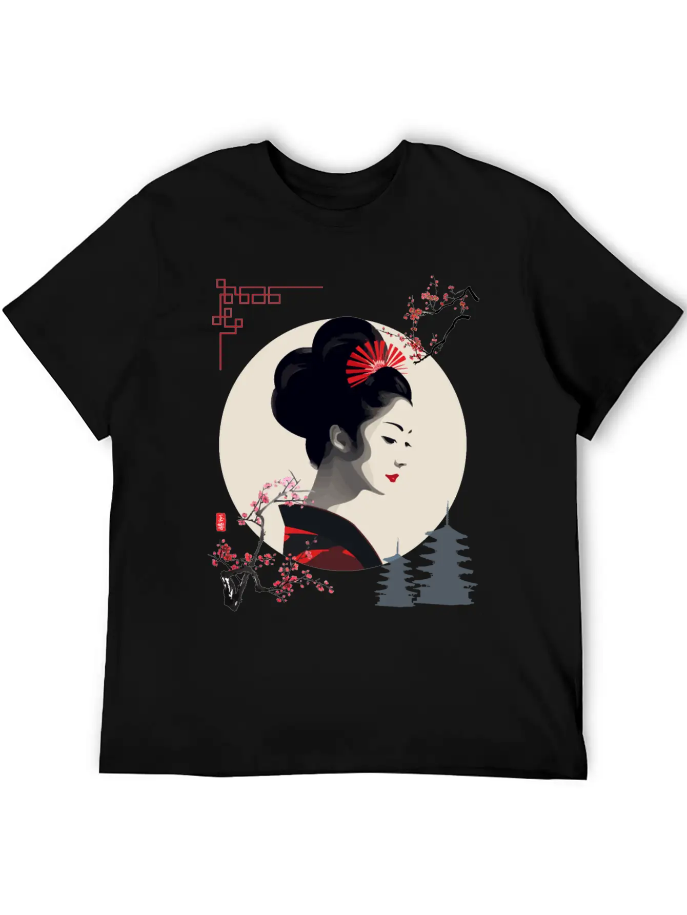 Beautiful Japanese Geisha Girl Timeless Short Sleeve Tee – Comfy And Minimalist Design