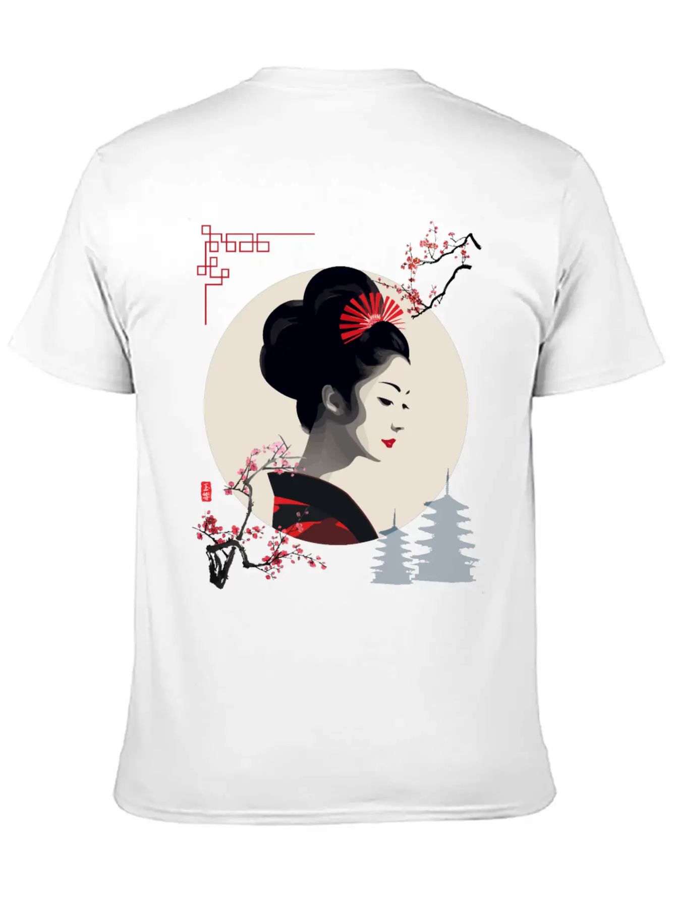 Beautiful Japanese Geisha Girl Timeless Short Sleeve Tee – Comfy And Minimalist Design