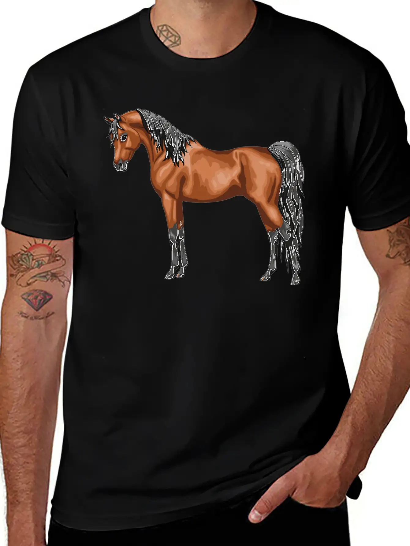 Beautiful Red Bay Egyptian Arabian Horse Lovers Unisex Casual T-Shirt – Clean Design For Daily Comfort