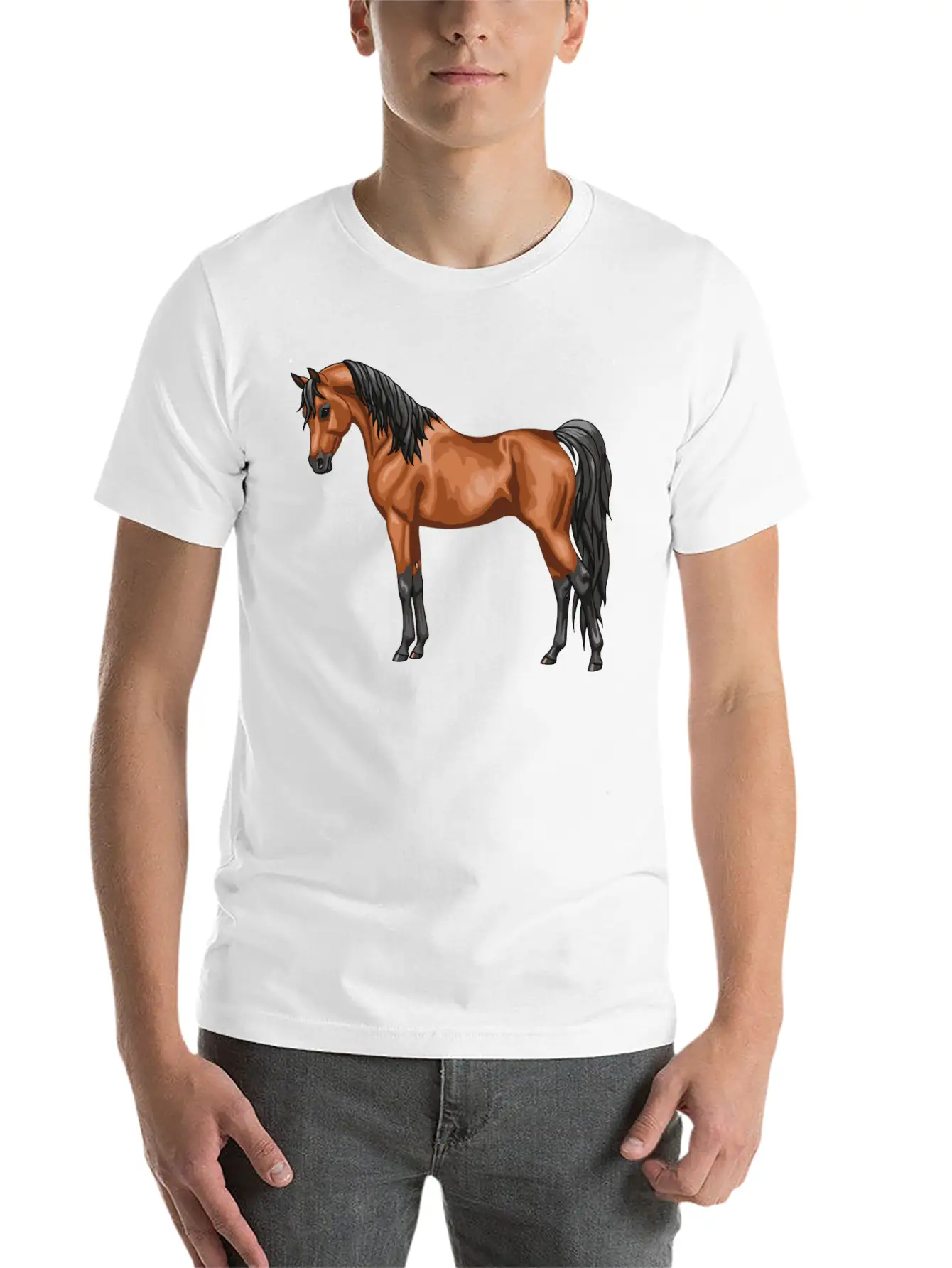 Beautiful Red Bay Egyptian Arabian Horse Lovers Unisex Casual T-Shirt – Clean Design For Daily Comfort