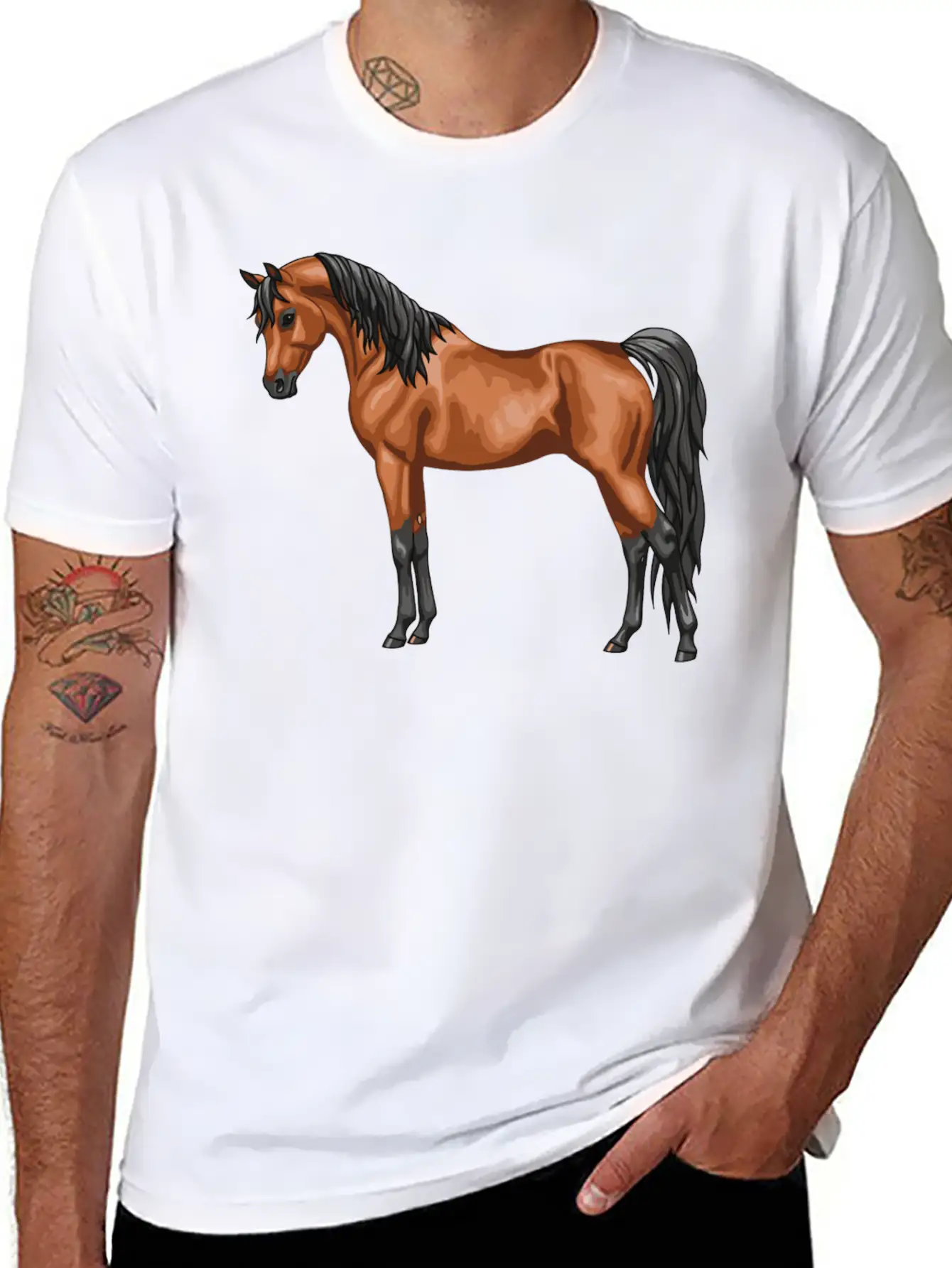 Beautiful Red Bay Egyptian Arabian Horse Lovers Unisex Casual T-Shirt – Clean Design For Daily Comfort