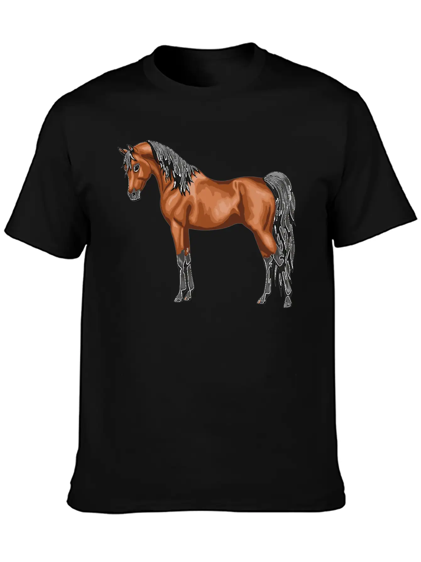 Beautiful Red Bay Egyptian Arabian Horse Lovers Unisex Casual T-Shirt – Clean Design For Daily Comfort