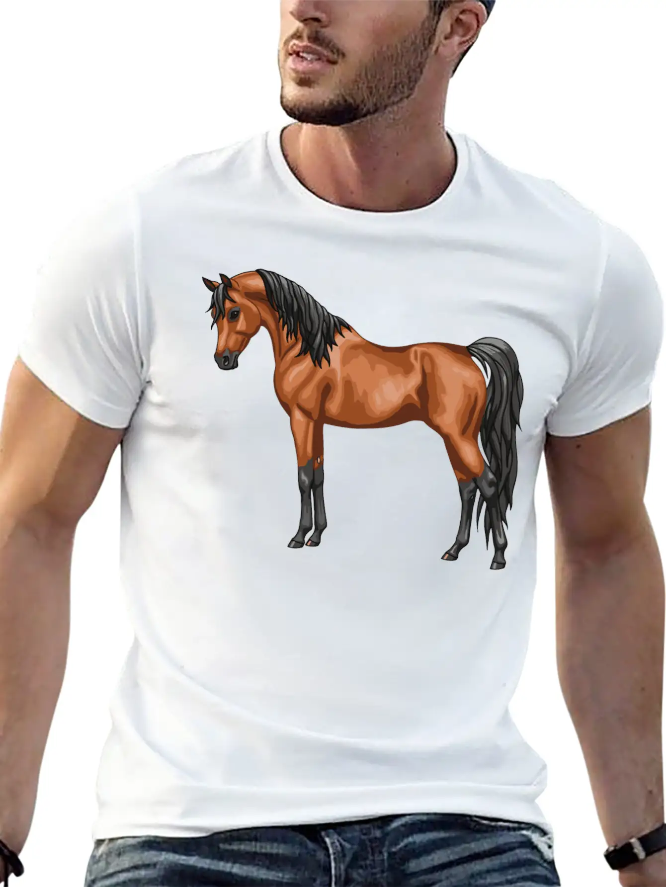 Beautiful Red Bay Egyptian Arabian Horse Lovers Unisex Casual T-Shirt – Clean Design For Daily Comfort