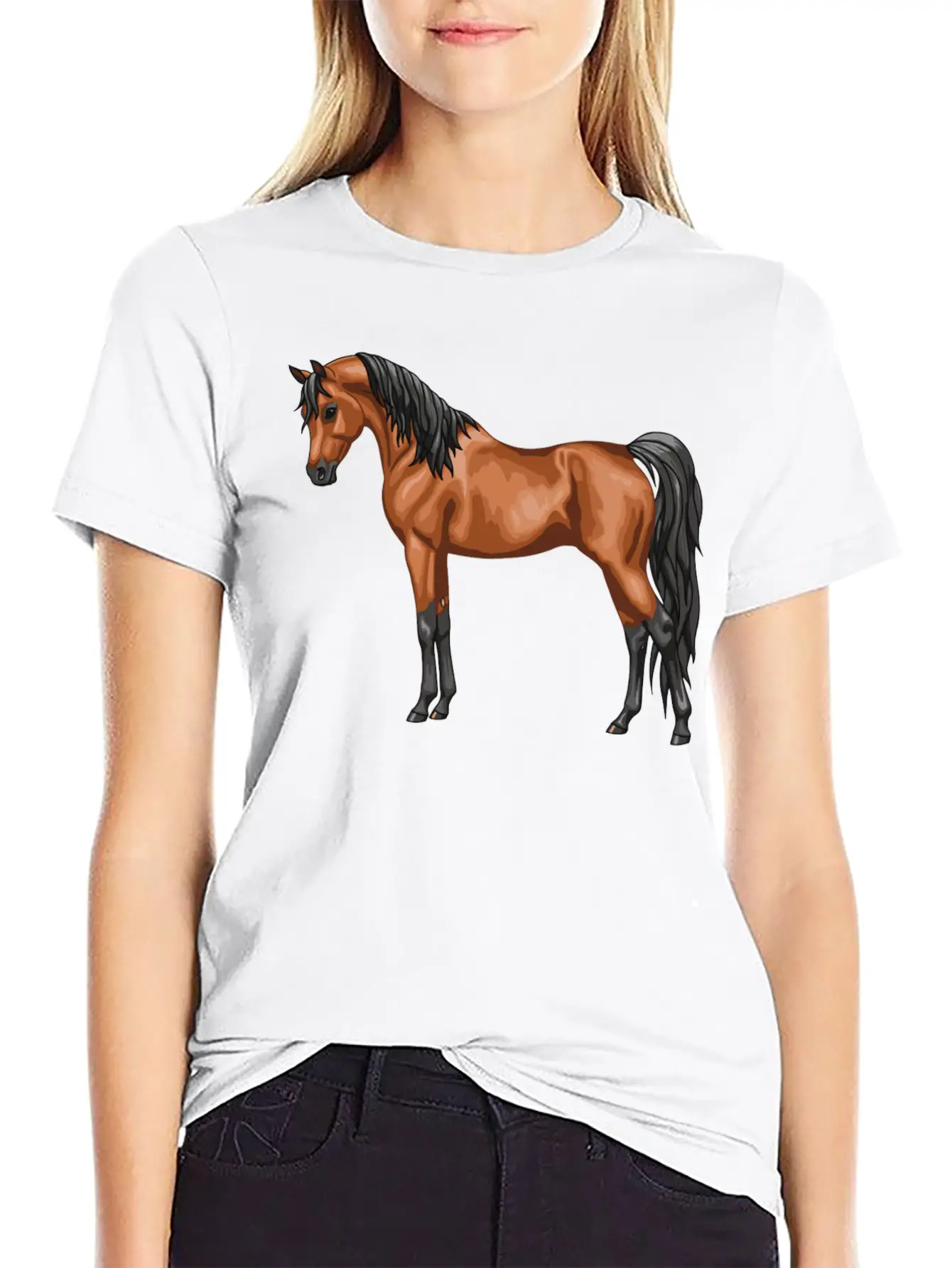 Beautiful Red Bay Egyptian Arabian Horse Lovers Unisex Casual T-Shirt – Clean Design For Daily Comfort
