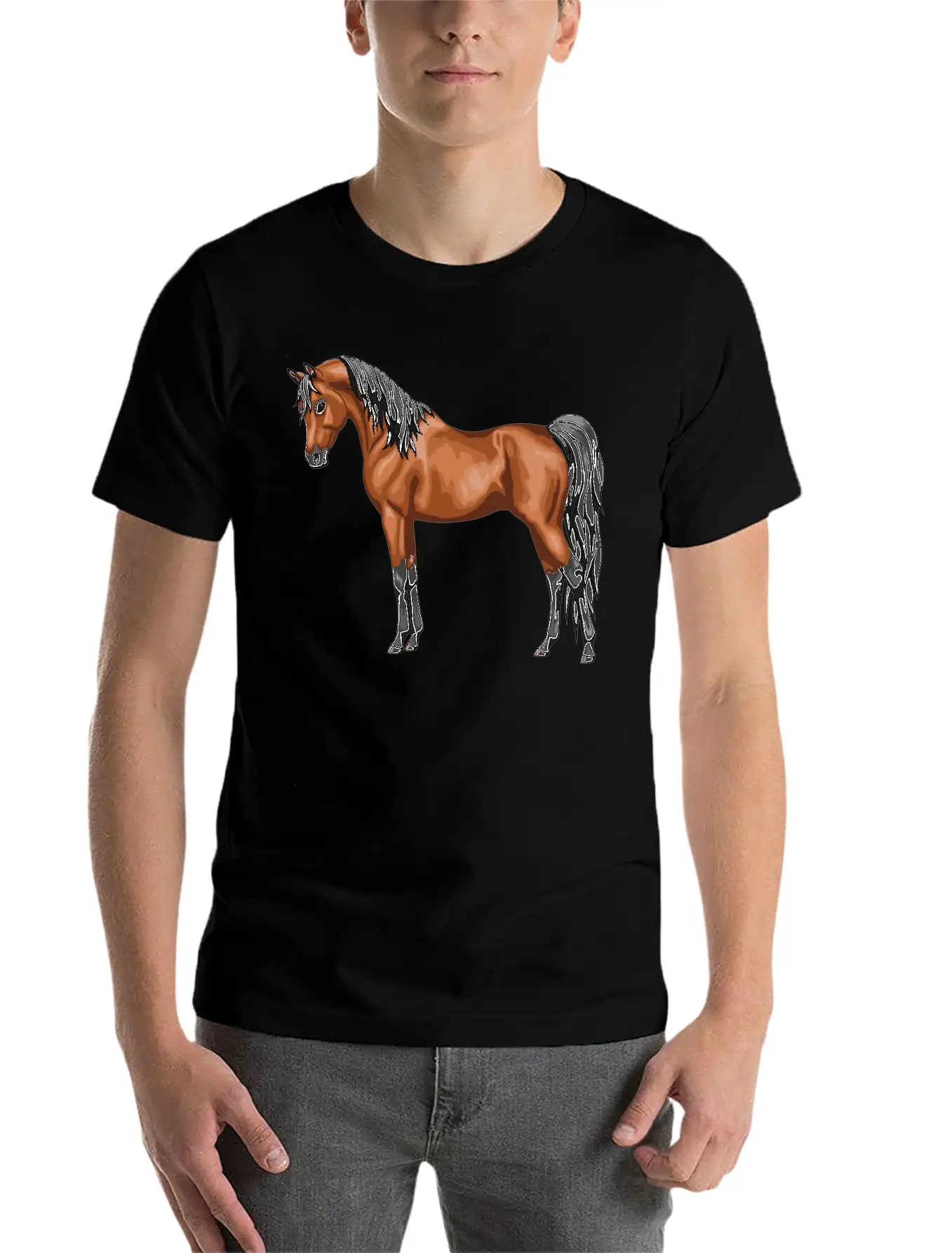 Beautiful Red Bay Egyptian Arabian Horse Lovers Unisex Casual T-Shirt – Clean Design For Daily Comfort