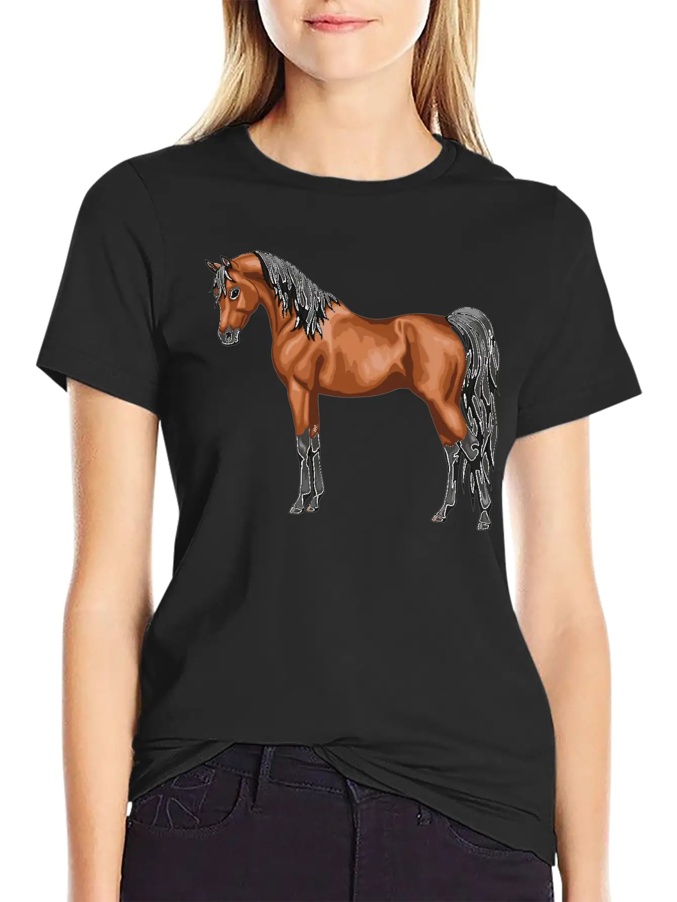 Beautiful Red Bay Egyptian Arabian Horse Lovers Unisex Casual T-Shirt – Clean Design For Daily Comfort