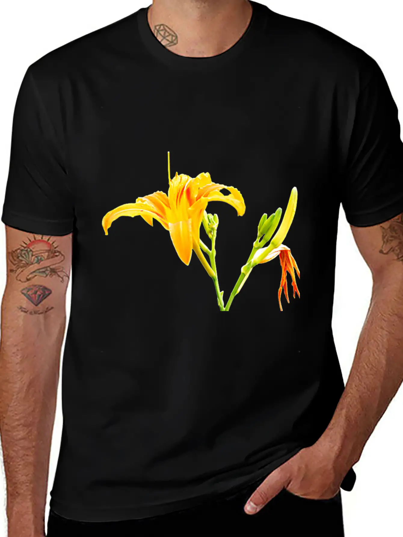 Beautiful Yellow Daylily In Full Bloom Timeless Short Sleeve Tee – Comfy And Minimalist Design