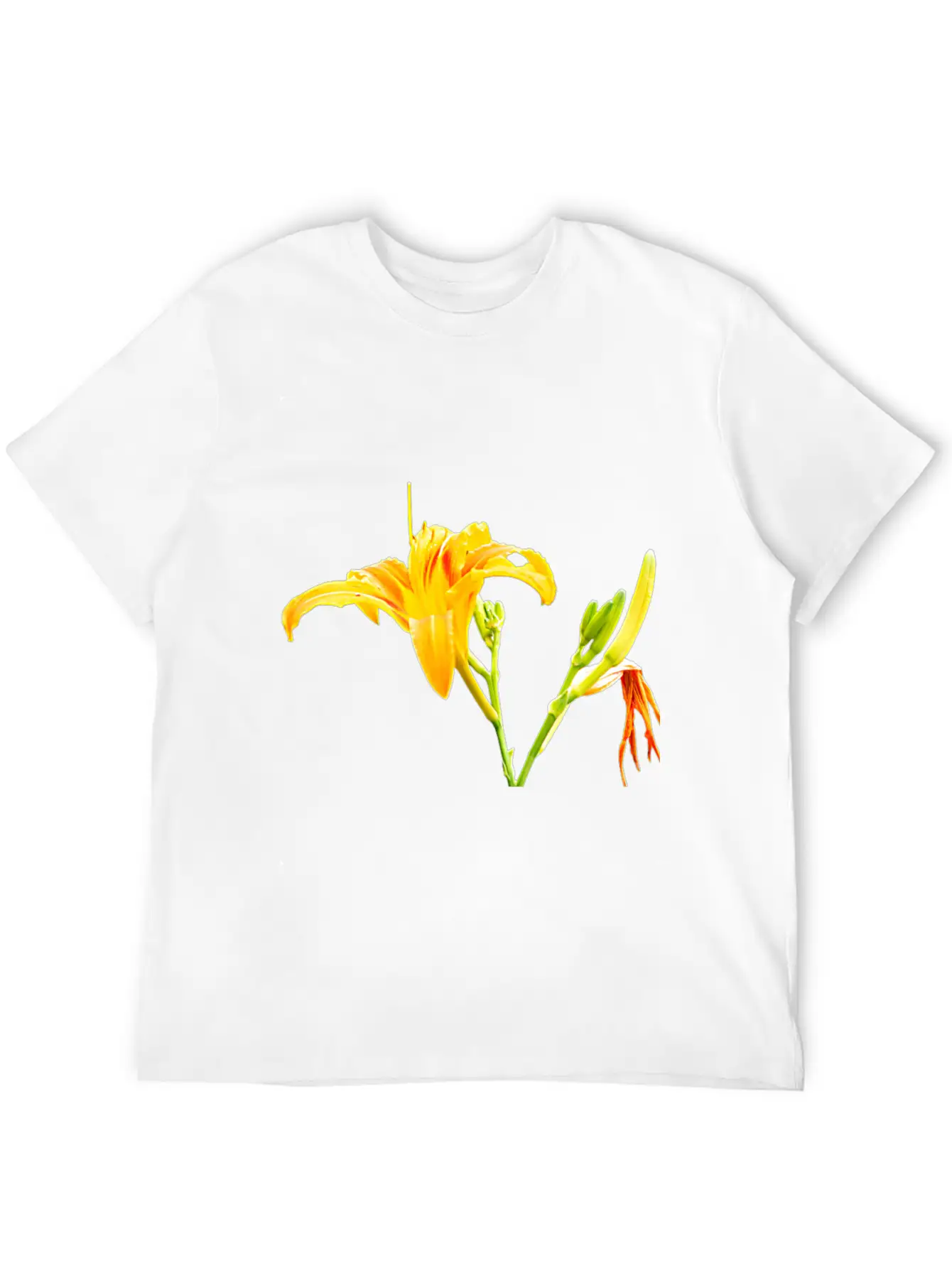 Beautiful Yellow Daylily In Full Bloom Timeless Short Sleeve Tee – Comfy And Minimalist Design