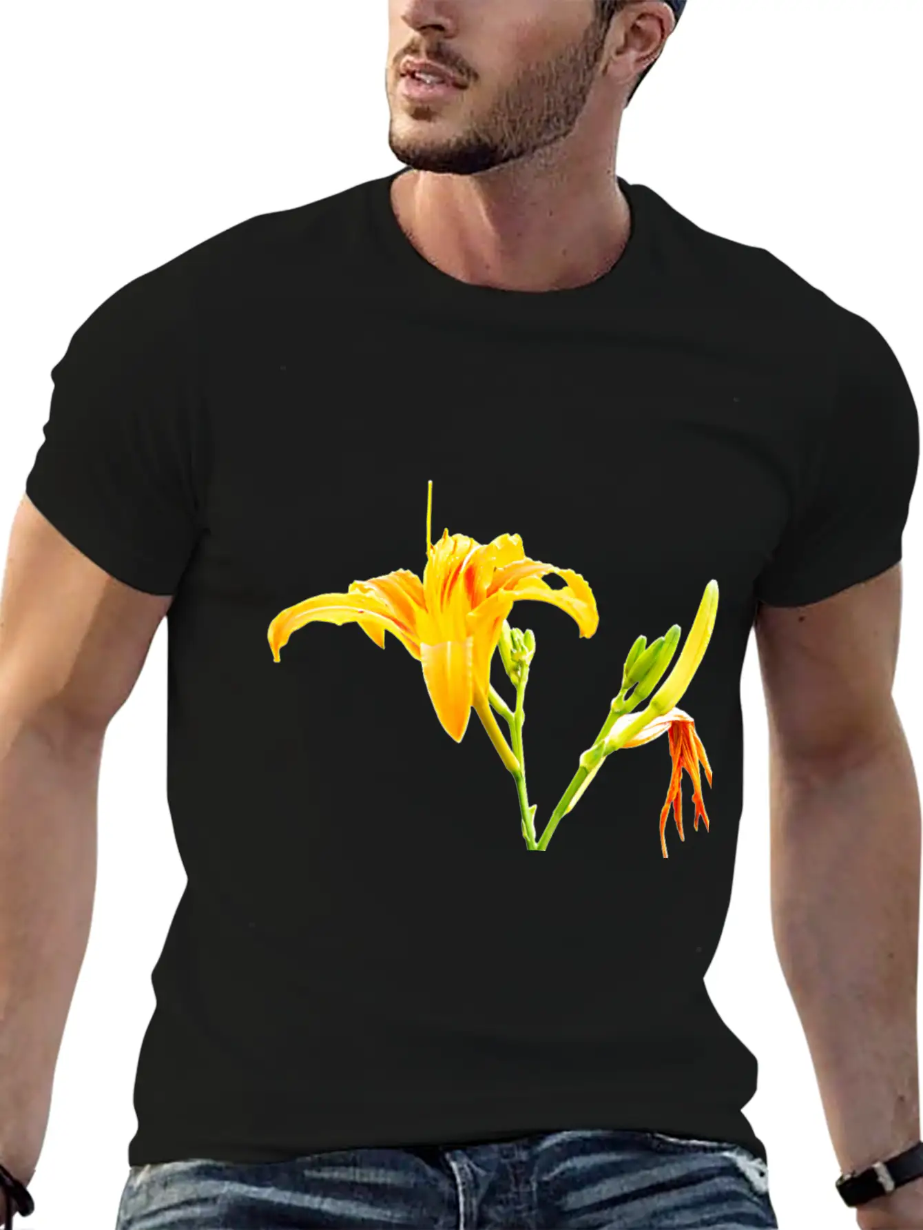 Beautiful Yellow Daylily In Full Bloom Timeless Short Sleeve Tee – Comfy And Minimalist Design