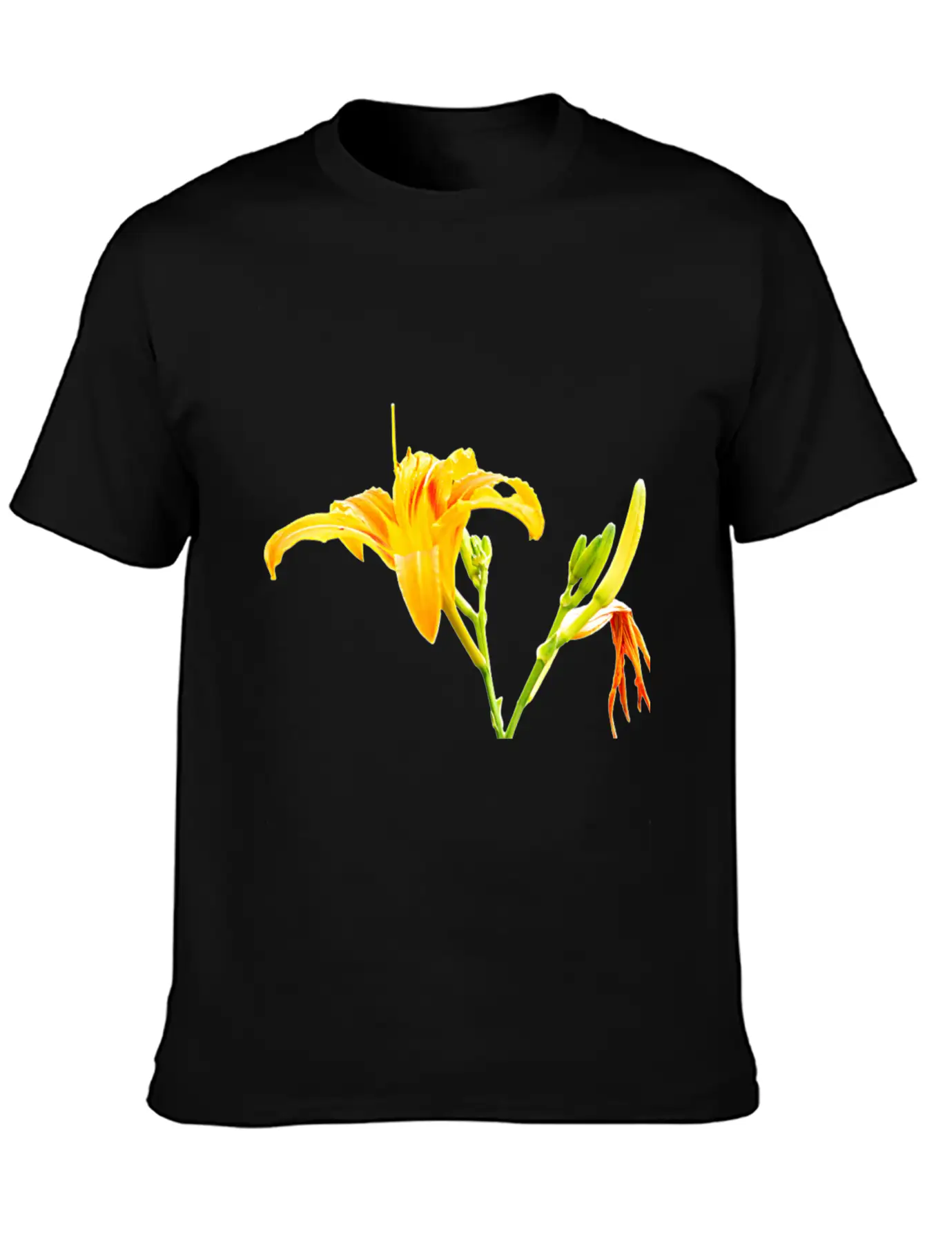 Beautiful Yellow Daylily In Full Bloom Timeless Short Sleeve Tee – Comfy And Minimalist Design