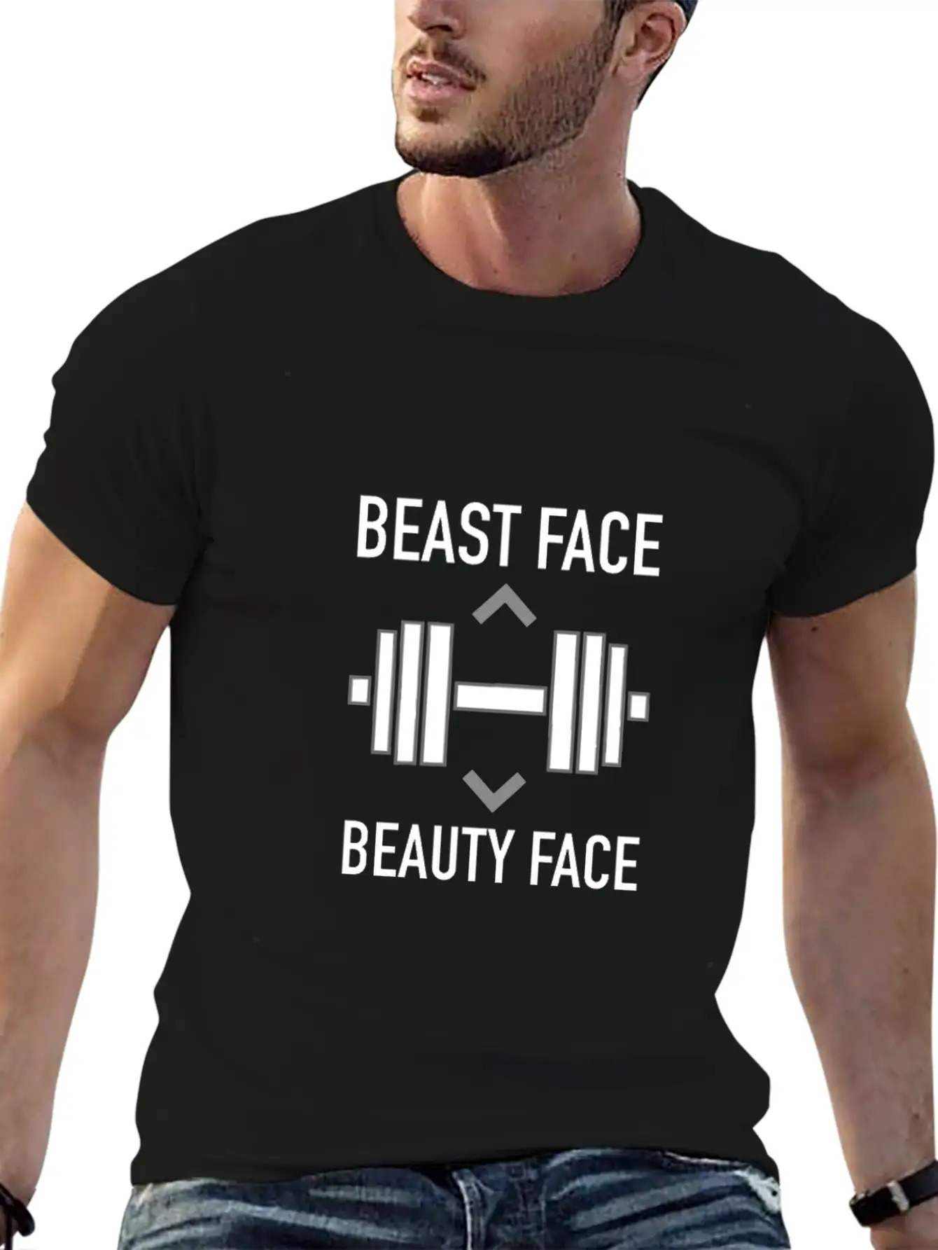 BEAUTY FACE BEAST Basic Graphic T-Shirt – Daily Comfort In Soft Cotton