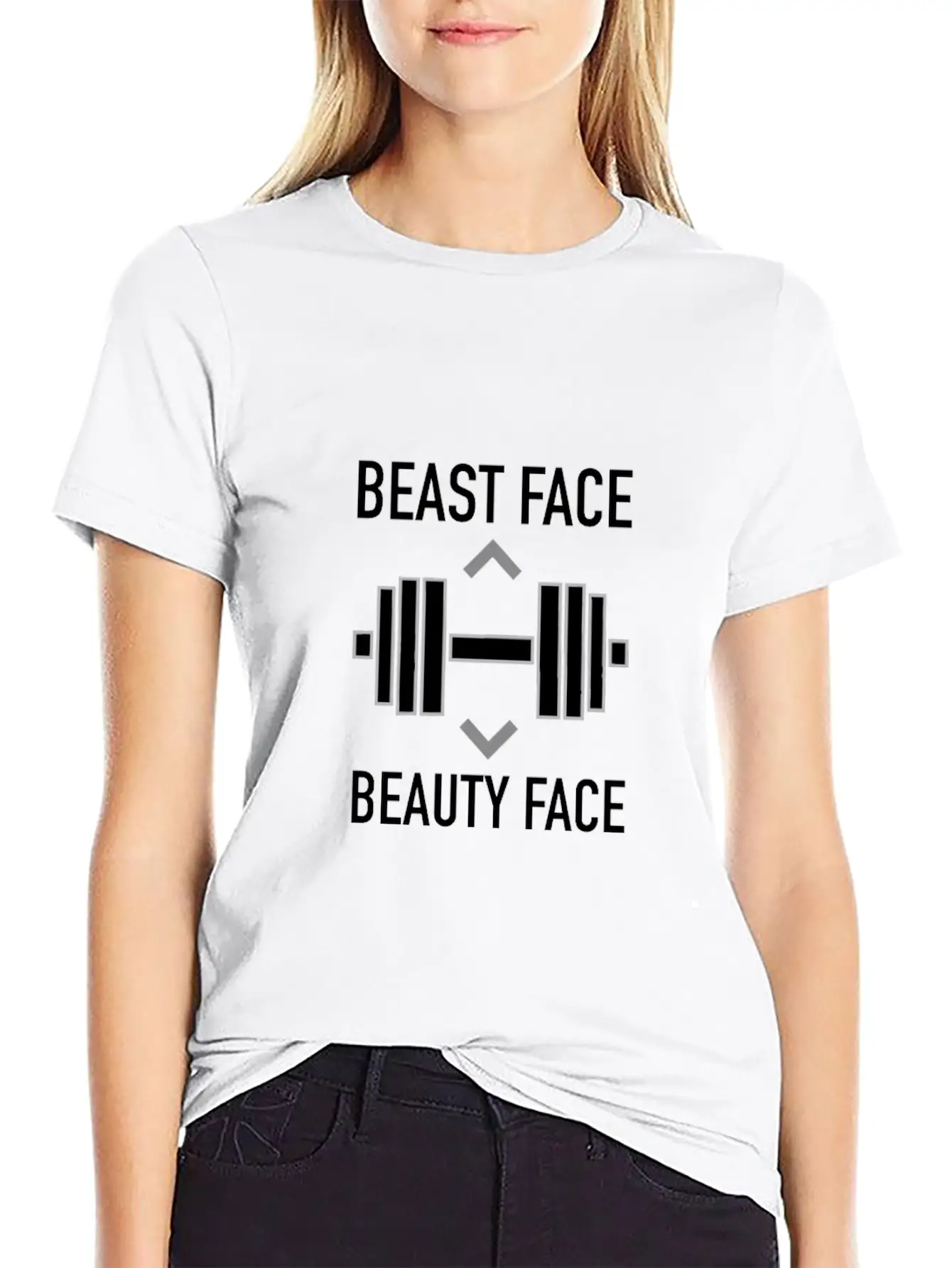 BEAUTY FACE BEAST Basic Graphic T-Shirt – Daily Comfort In Soft Cotton