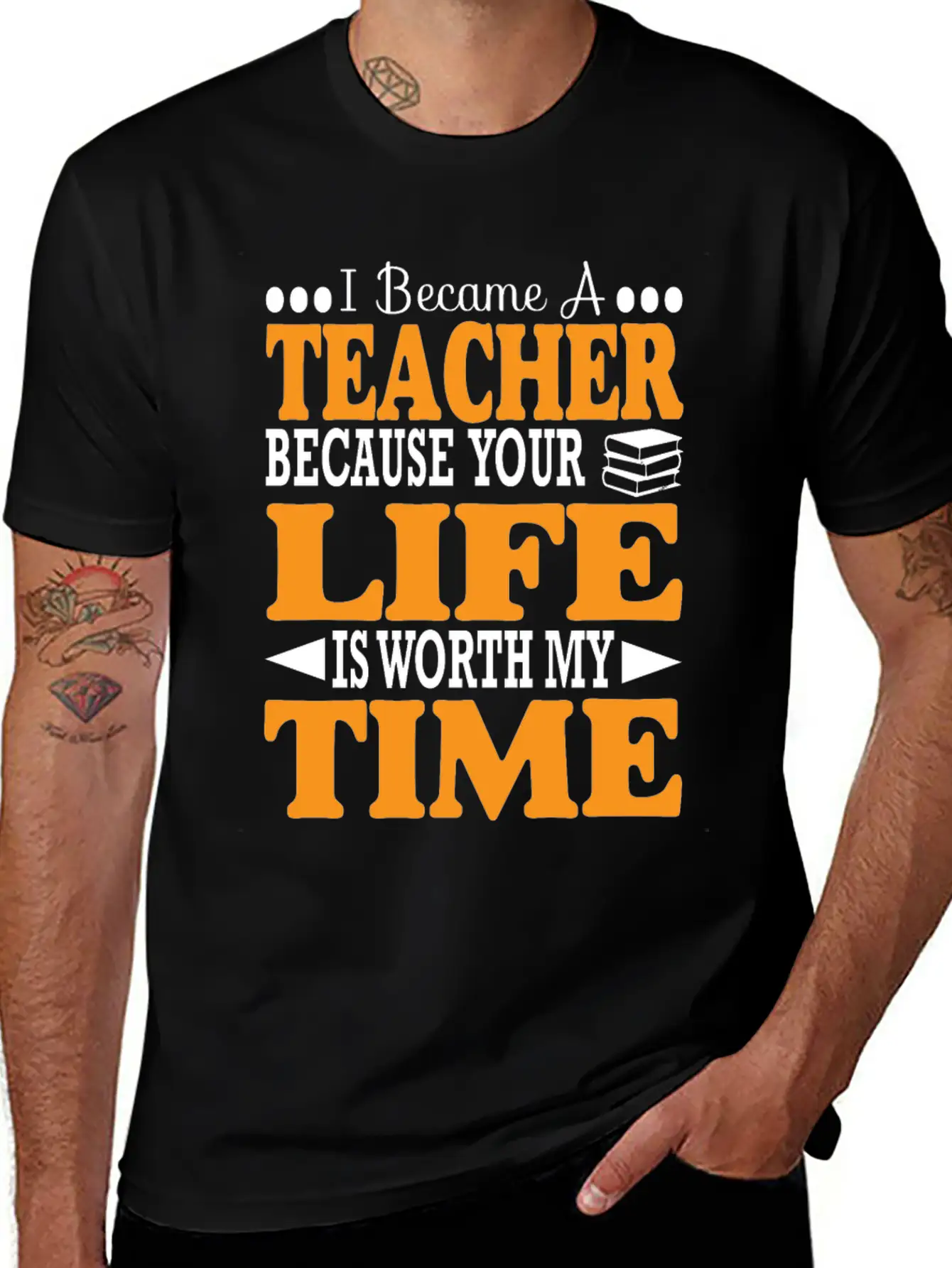 Became Teacher Because Your Life Is Worth My Time Comfortable Minimalist Graphic Tee – Summer Style Essential