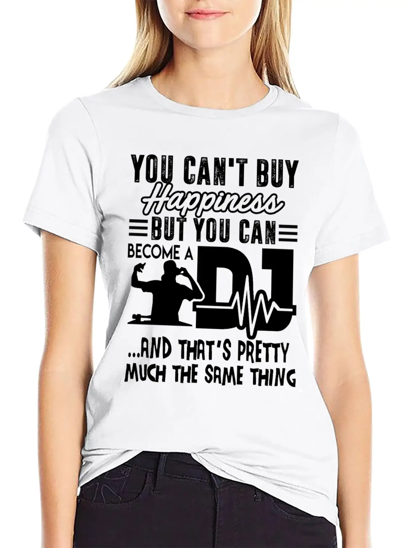 Become A DJ Shirt Unisex Short Sleeve Soft Cotton T-Shirt – Casual Everyday Wear