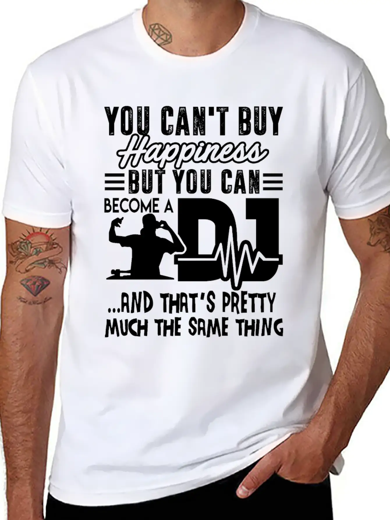 Become A DJ Shirt Unisex Short Sleeve Soft Cotton T-Shirt – Casual Everyday Wear