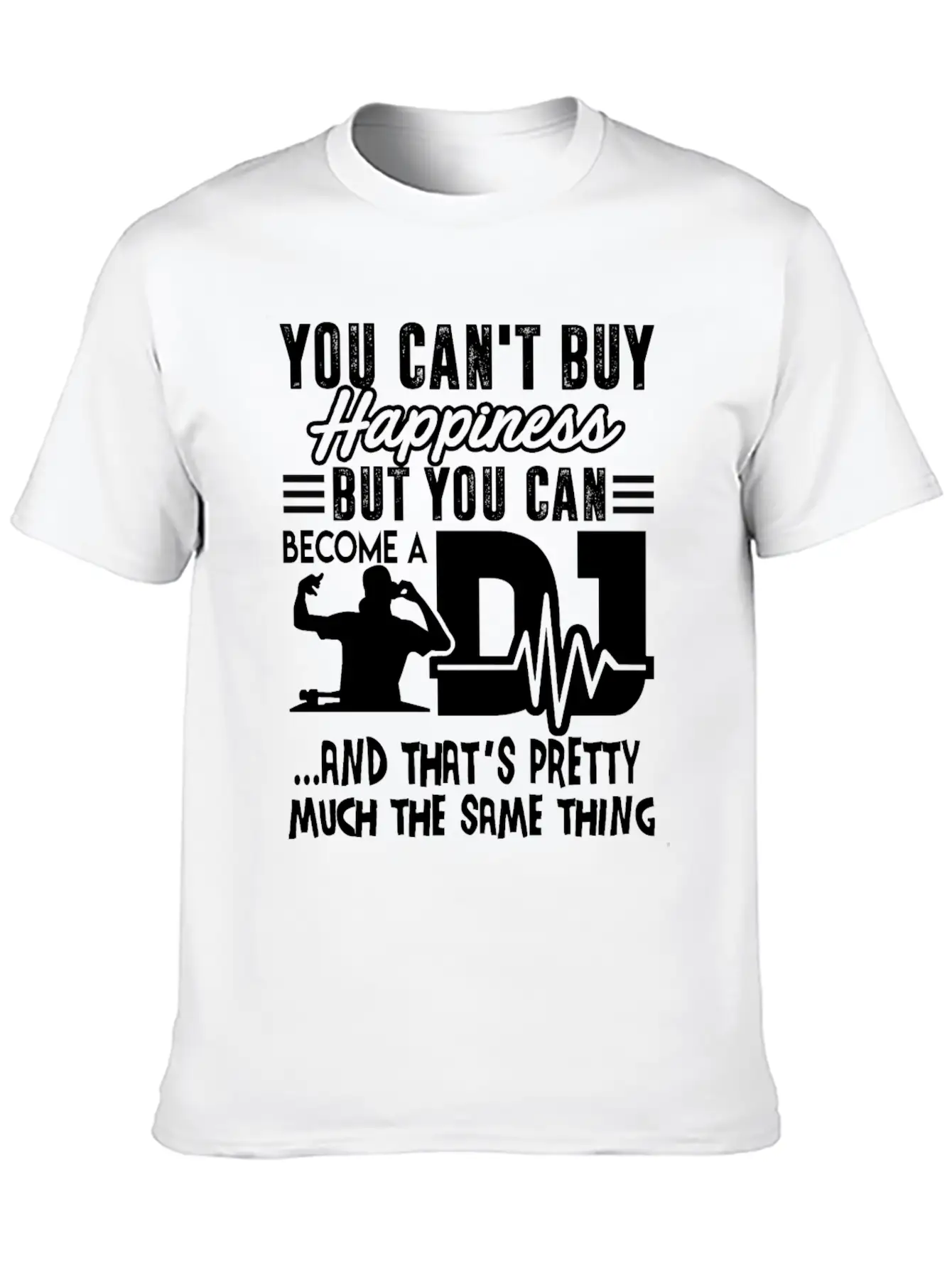 Become A DJ Shirt Unisex Short Sleeve Soft Cotton T-Shirt – Casual Everyday Wear
