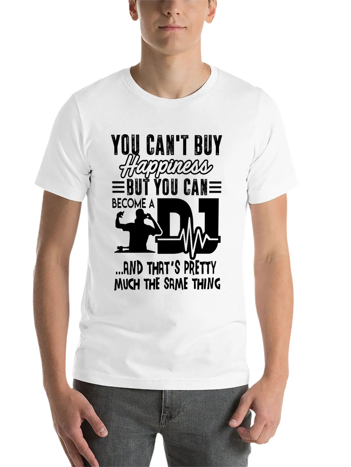 Become A DJ Shirt Unisex Short Sleeve Soft Cotton T-Shirt – Casual Everyday Wear