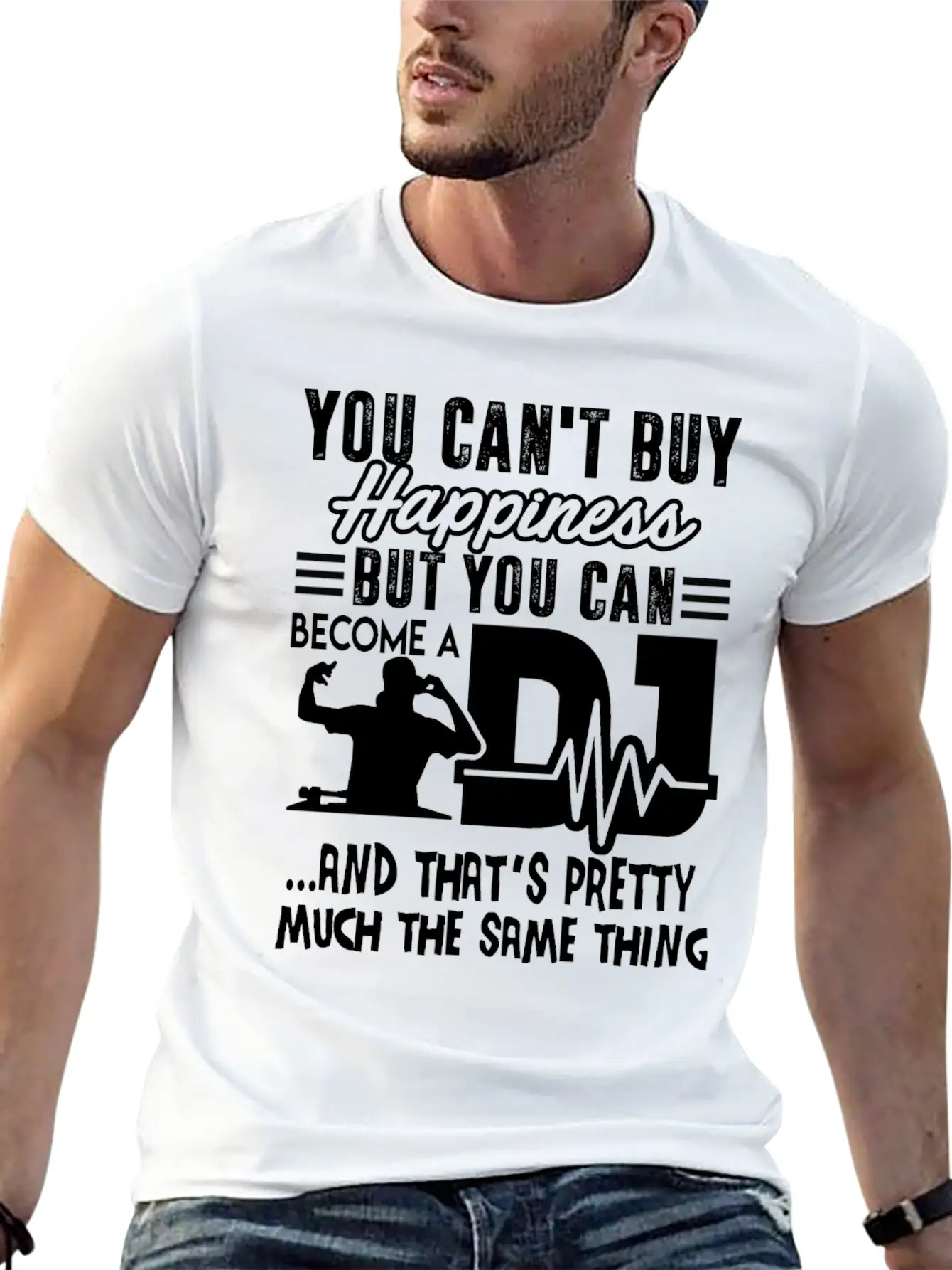 Become A DJ Shirt Unisex Short Sleeve Soft Cotton T-Shirt – Casual Everyday Wear